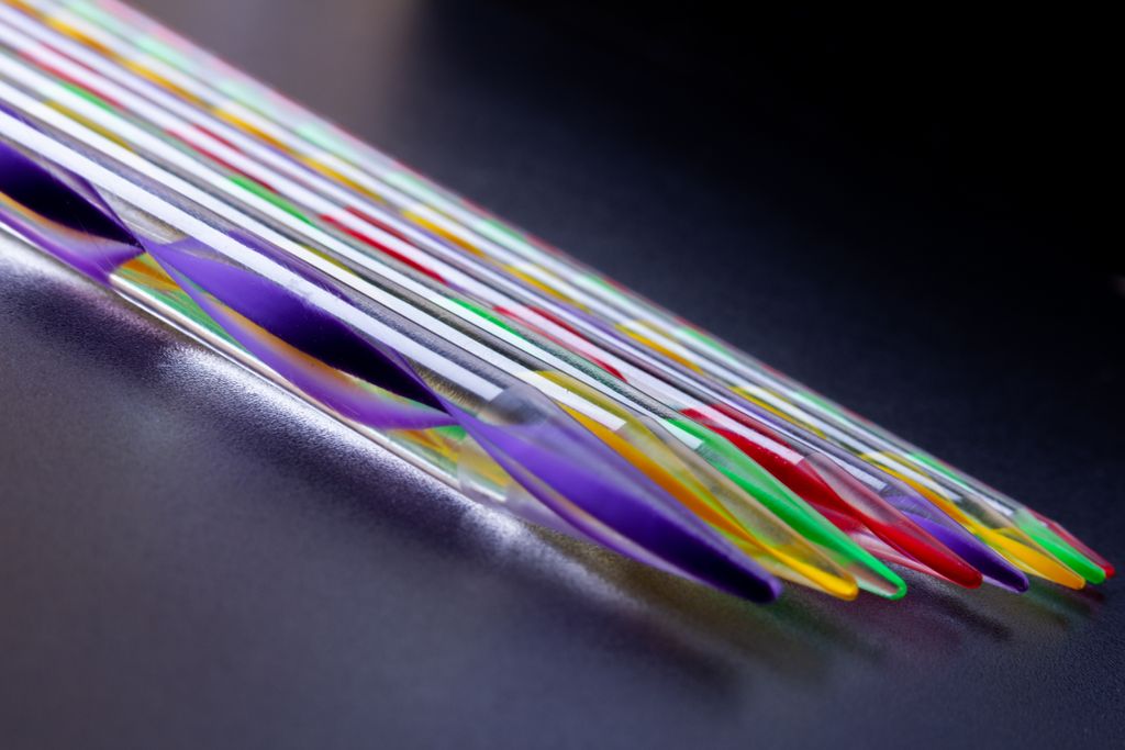 Спицы GAMMA прямые KN-2A акрил d 6.0 мм 27 см 2 шт желтые  фото 5