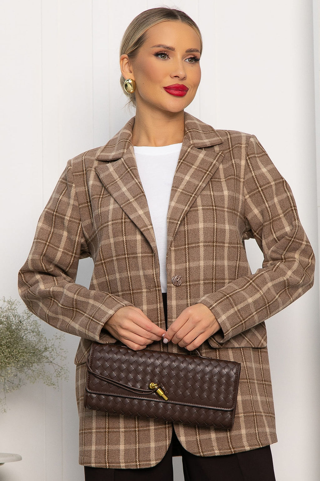 Пальто-пиджак Чендлер (бежевый) Б14157-7М - Lt collection фото 6