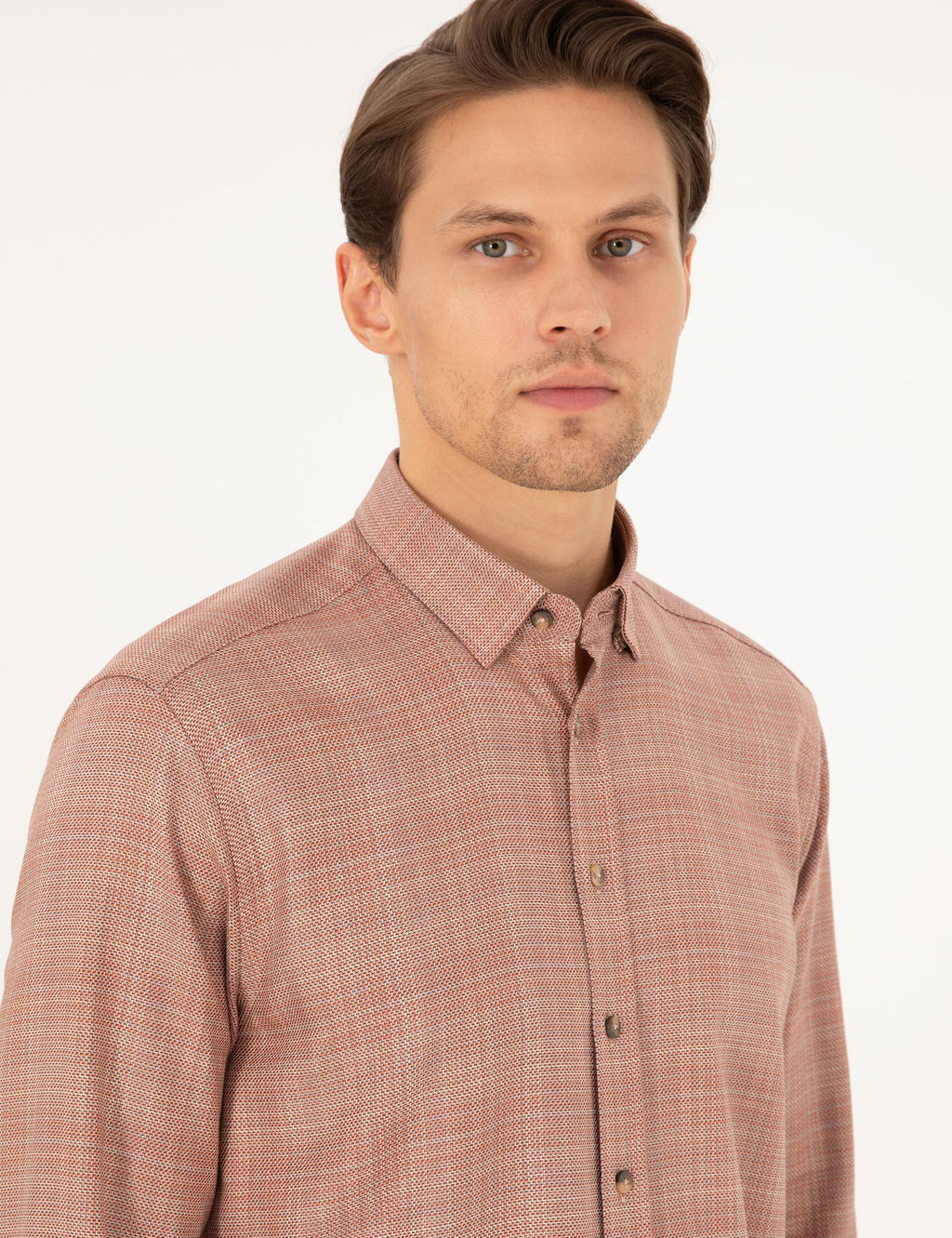 Рубашка Regular Fit оранжевая