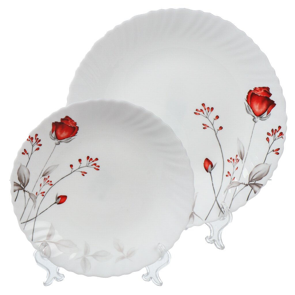 Сервиз столовый стеклокерамика, 18 предметов, на 6 персон, Daniks, Вероника (448955)  фото 3