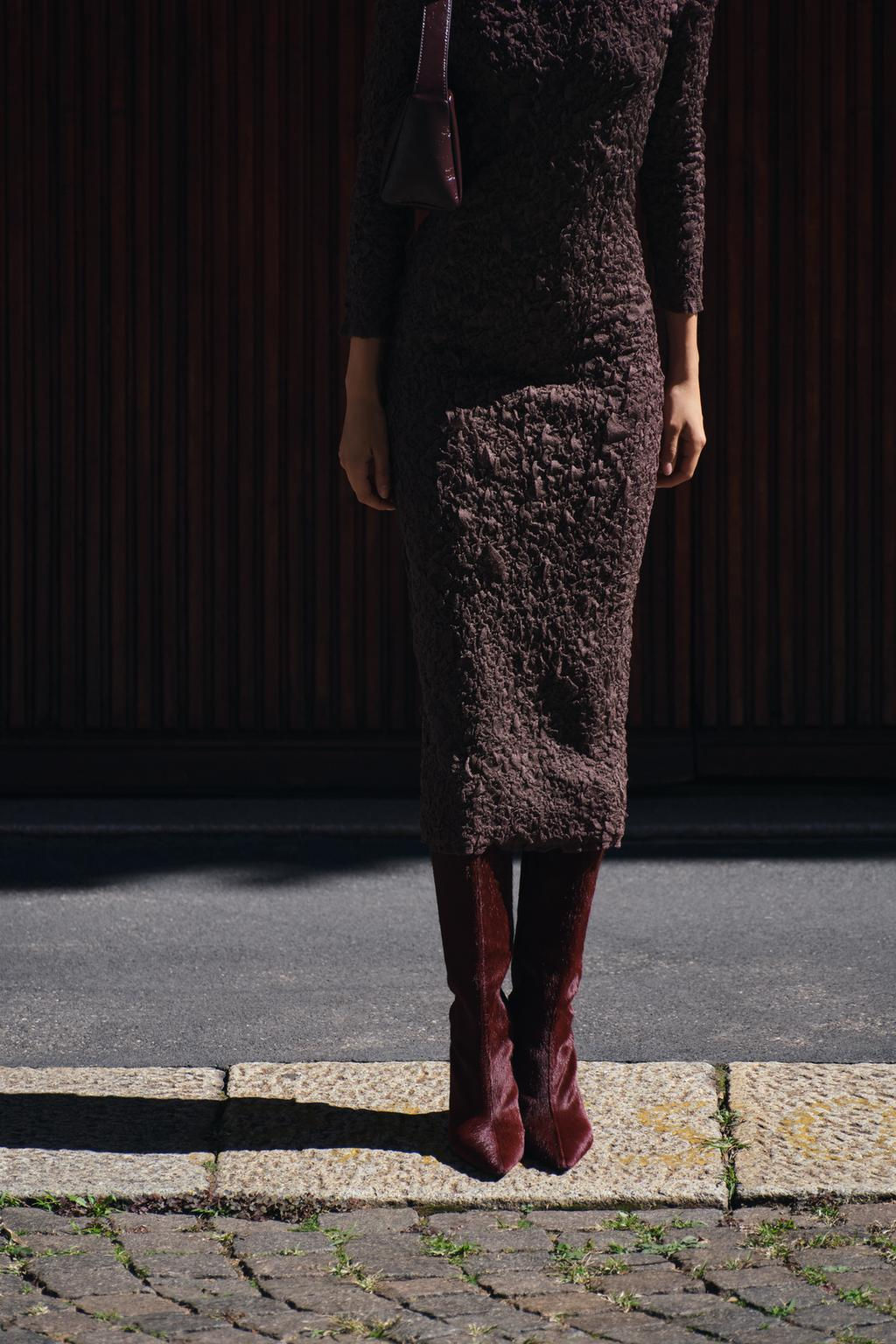 TEXTURED KNIT DRESS - Zara фото 4