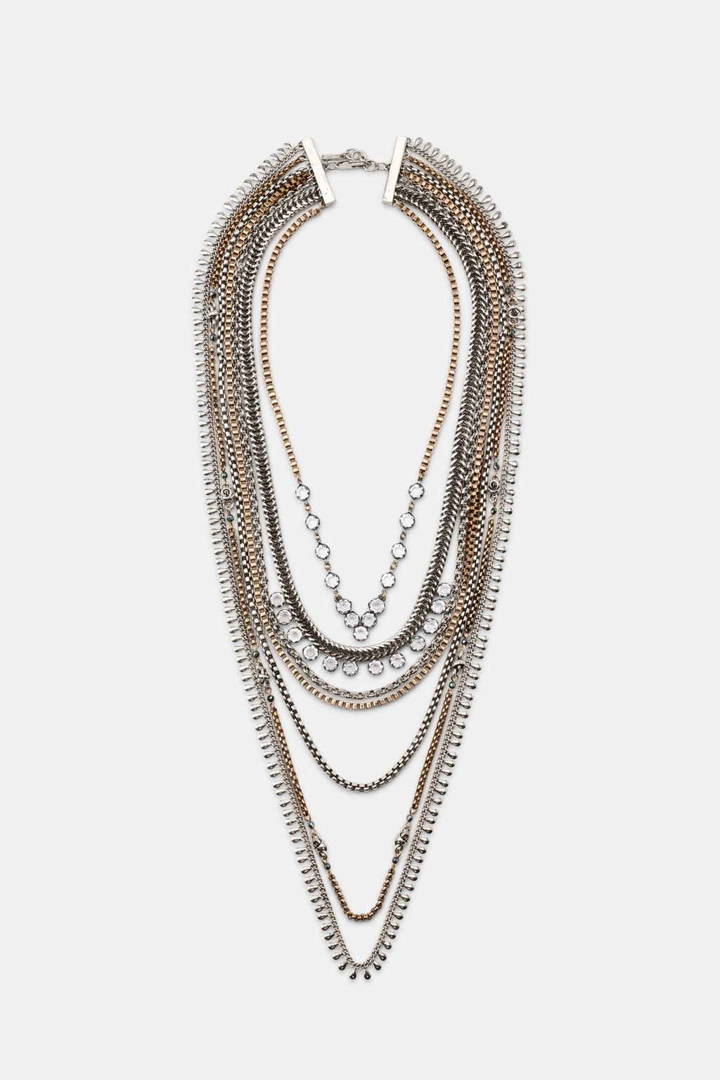 COLLAR COMBINADO ABALORIOS BRILLOS / Oro / Plata - Zara фото 2