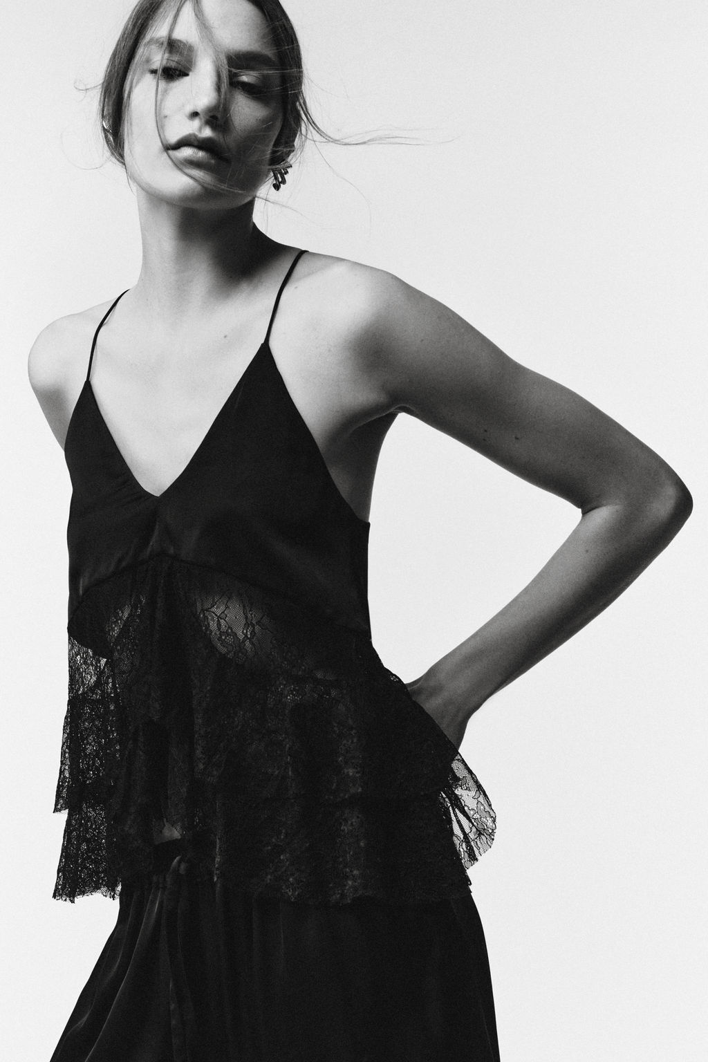 LIMITED EDITION LACE COMBINED TROUSERS - Zara фото 6