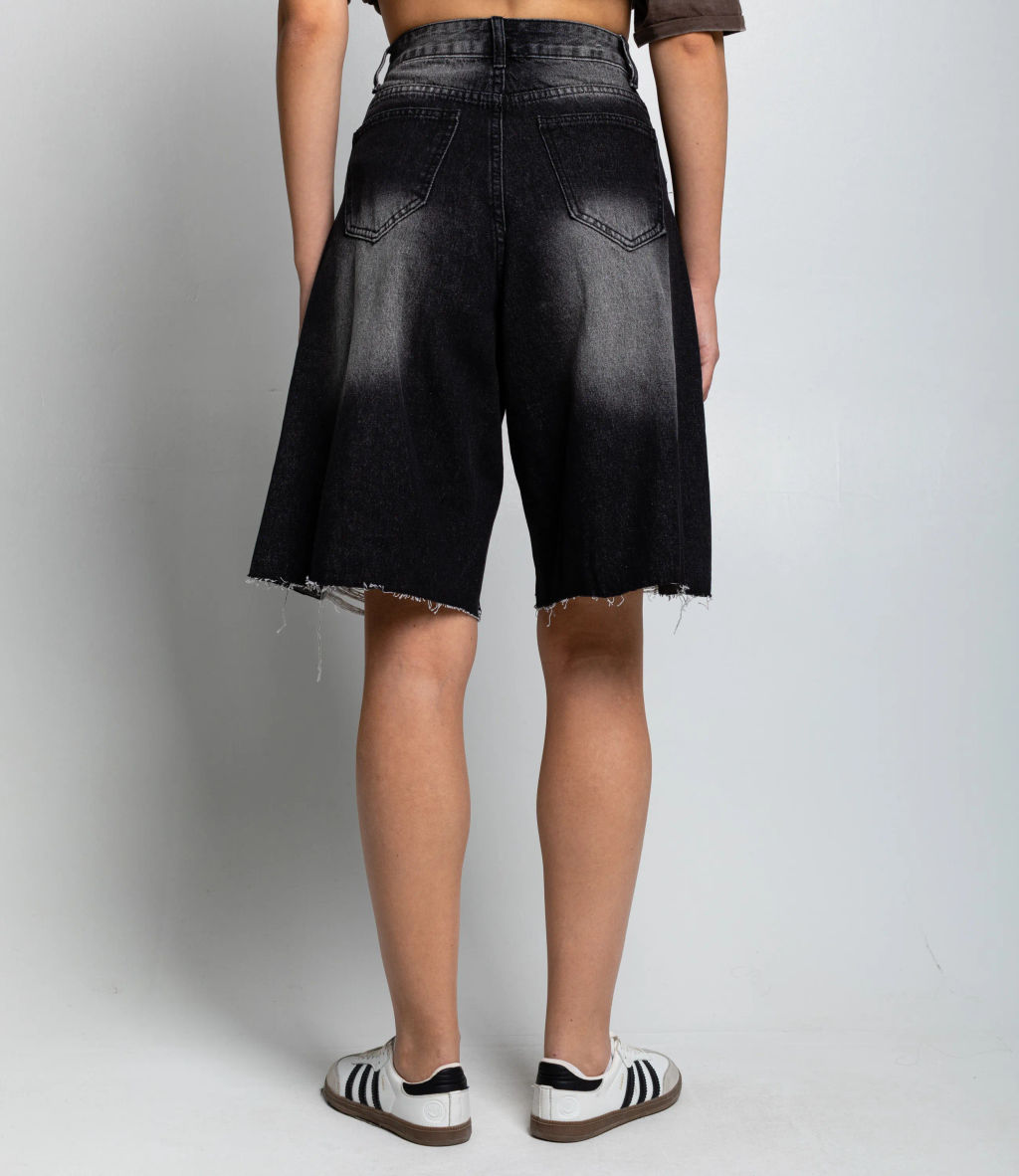 Джинсовые шорты #КТ7781 (1), чёрный - Dommod фото 4