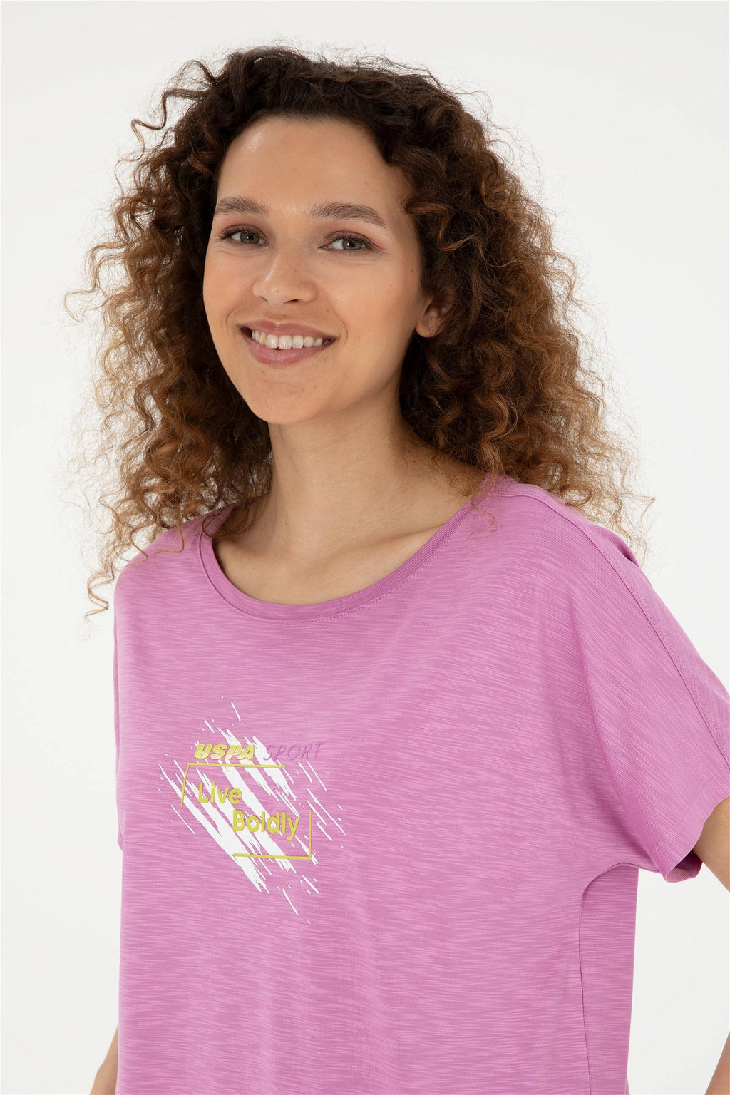 U. S. Polo Assn / Женская фиолетовая футболка - U.s. polo assn фото 2