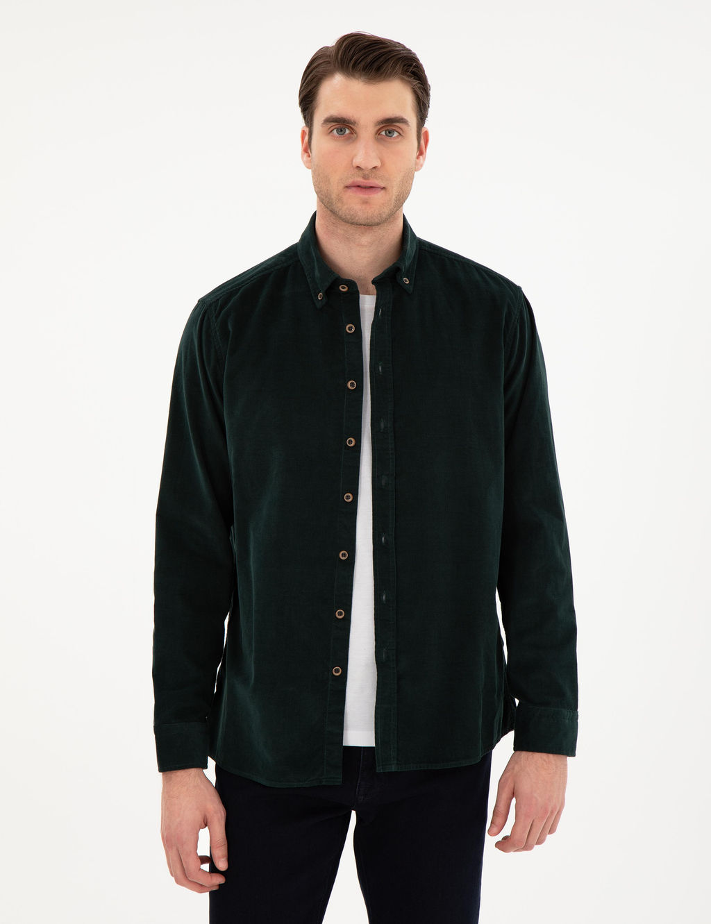 Ye_il Regular Fit Uzun Kollu G_mlek - Pierre cardin фото 3