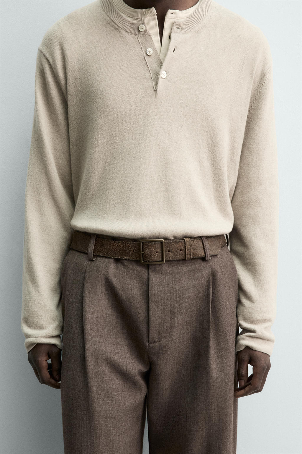 VINTAGE-EFFECT LEATHER BELT - Zara фото 5