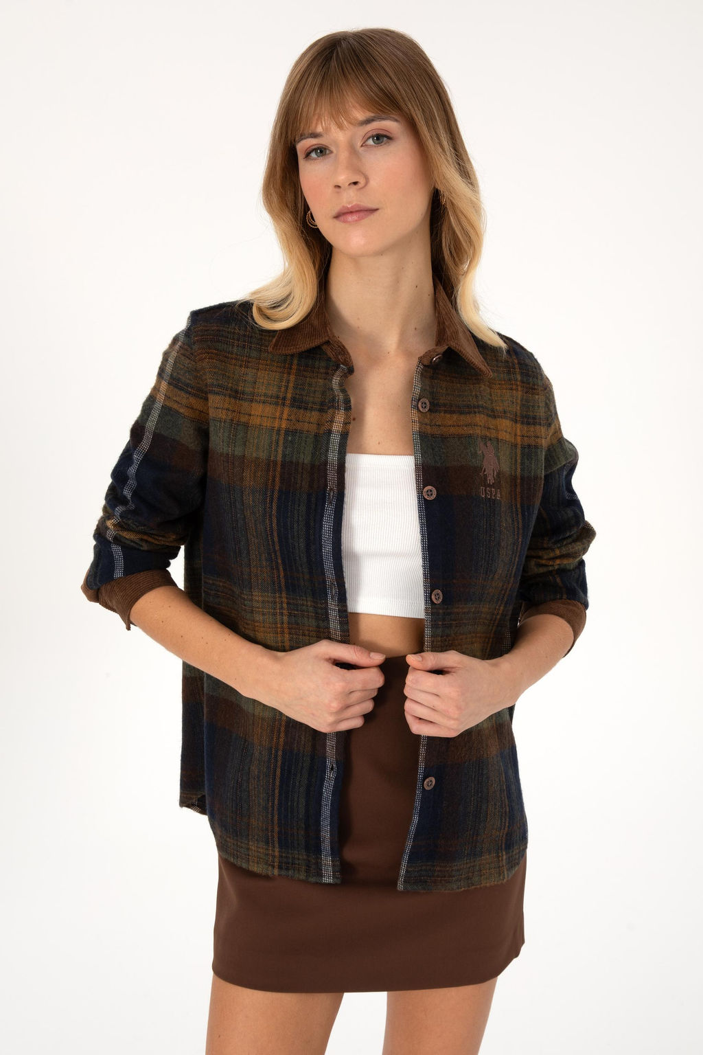 Kad_n Kahverengi Uzun Kollu G_mlek