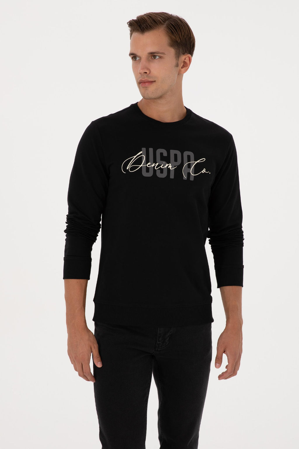 Erkek Siyah Sweatshirt Sepette S_rpriz _ndirim