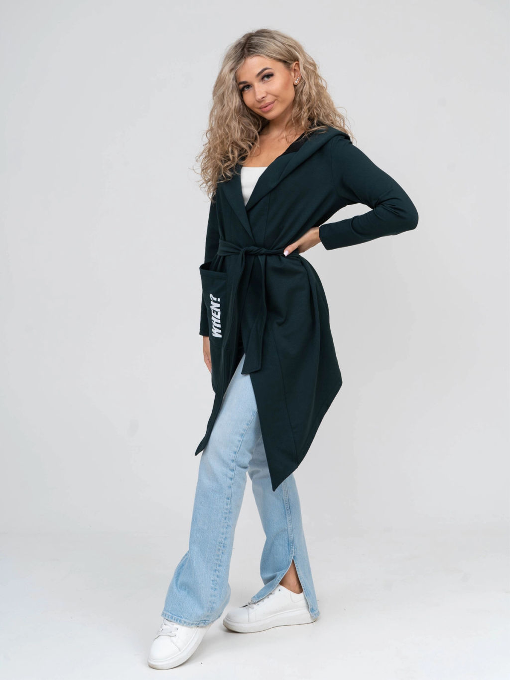 Кардиган женский, цвет хаки