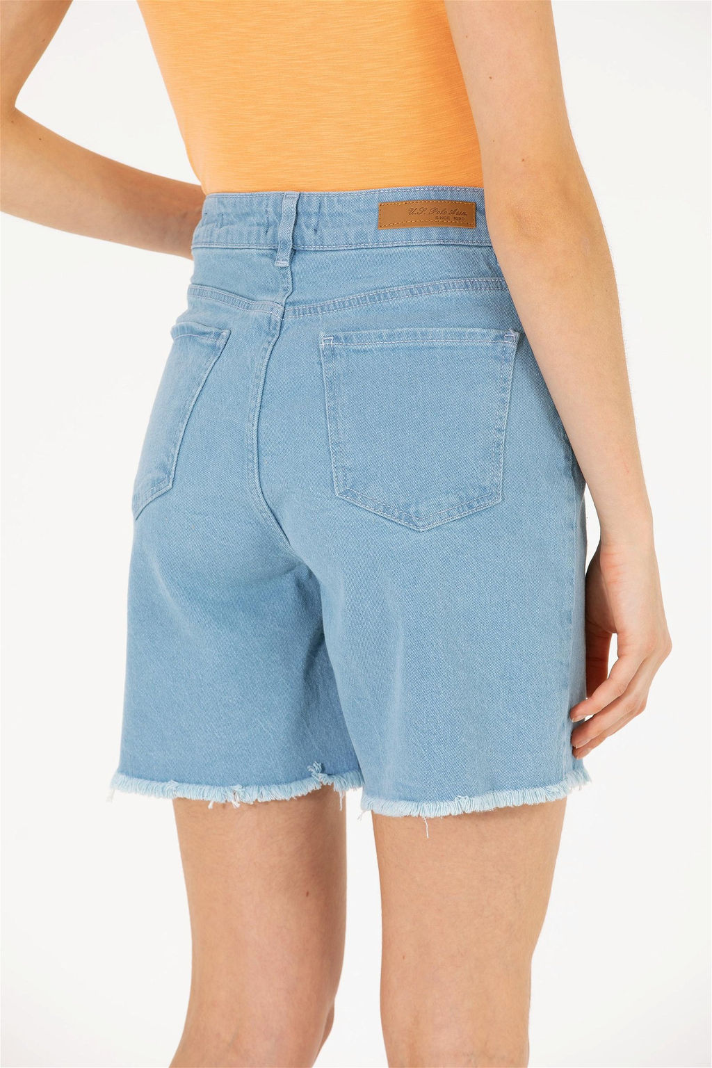Женские голубые джинсовые шорты Неожиданная скидка в корзине - U.s. polo assn фото 7