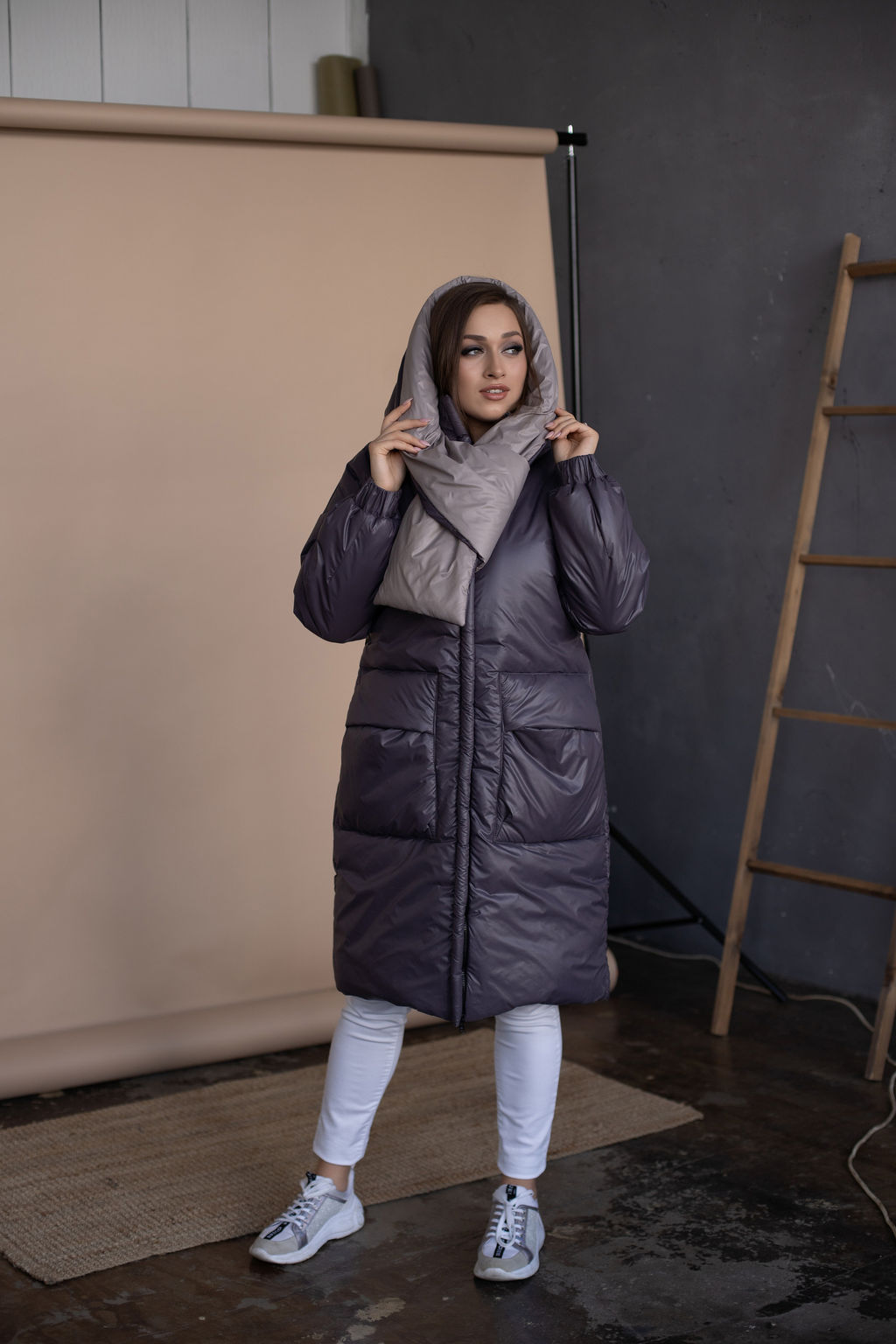 Куртка женская зимняя 22600 (черный/какао) - Kankan фото 22