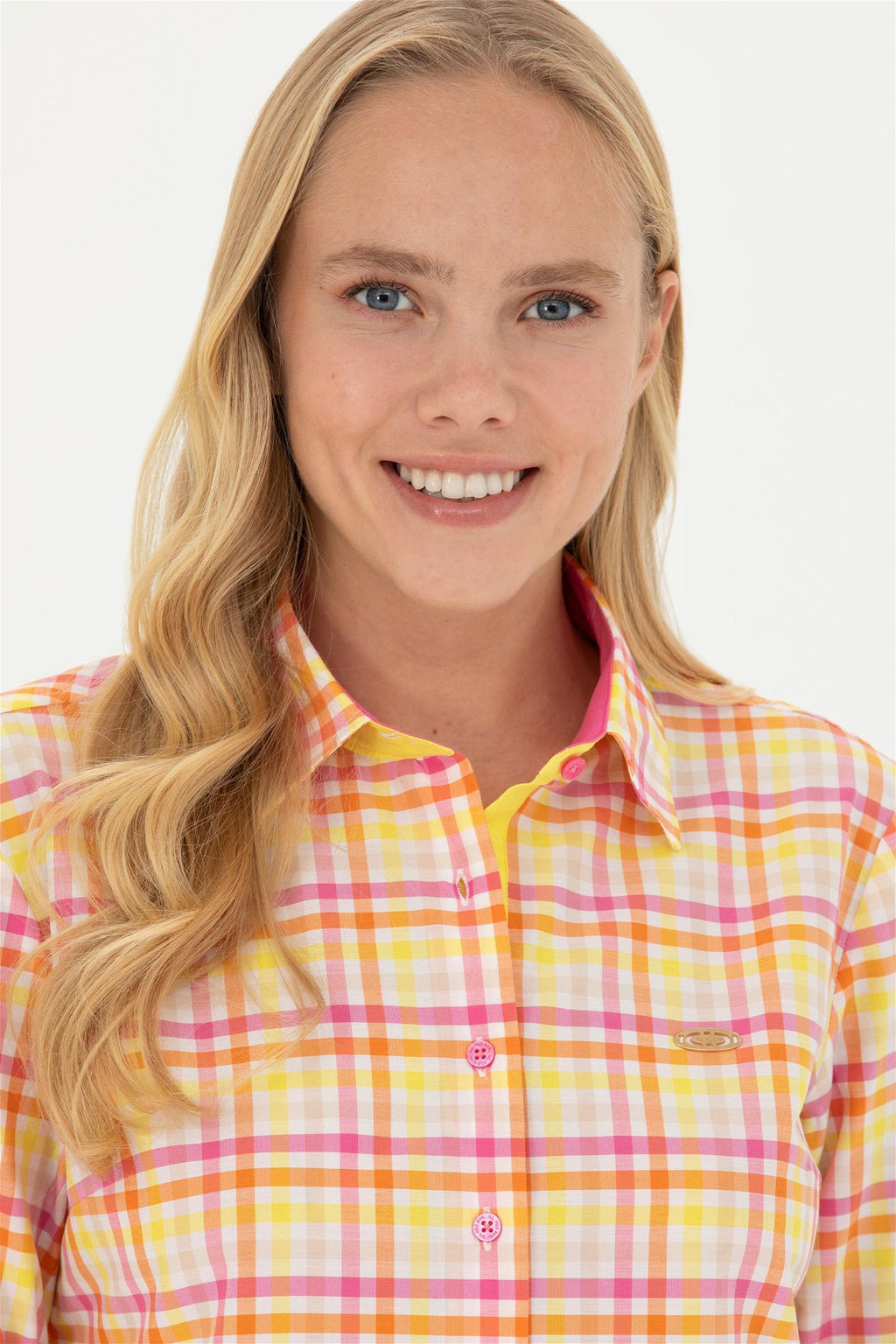 Женская розовая рубашка с длинным рукавом - U.s. polo assn фото 2