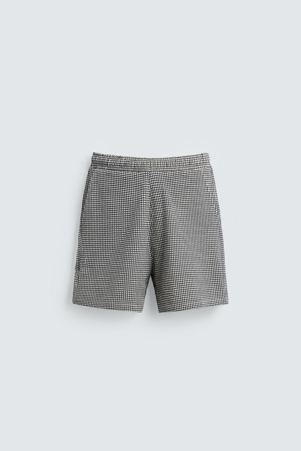 BERMUDA REGULAR FIT ESTRUCTURA SEERSUCKER / Crudo / Marino