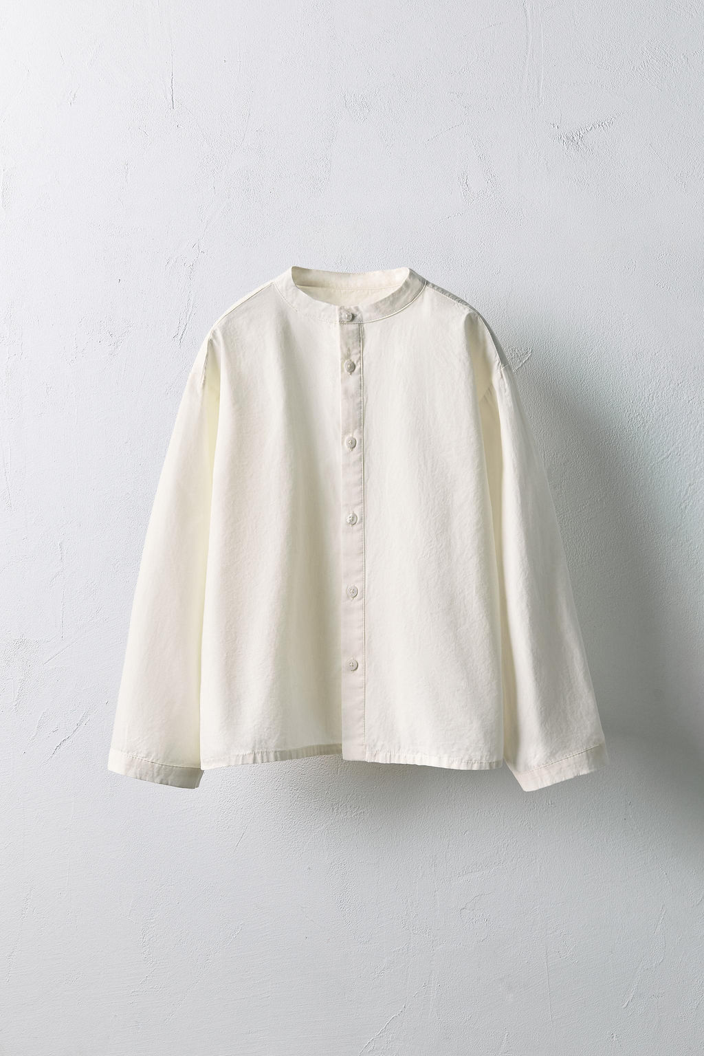 6-10 YEARS/ LIMITED EDITION POPLIN SHIRT WITH STAND COLLAR