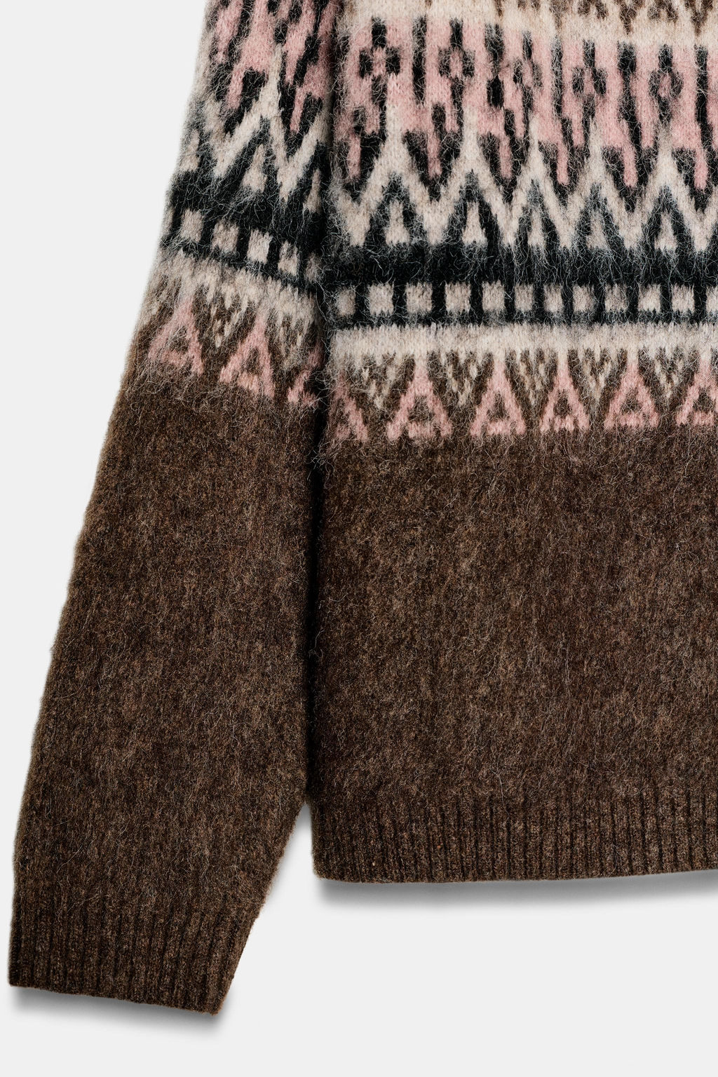 JACQUARD BRUSHED EFFECT KNIT JUMPER - Zara фото 7