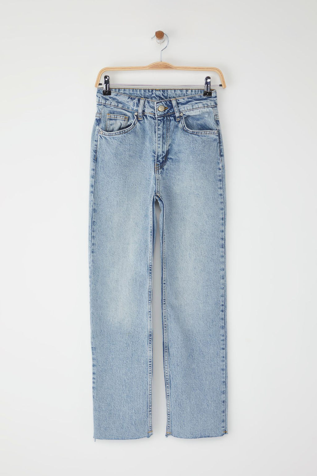 Ac?k Mavi Normal Bel Duz Kesim Comfort Straight Jeans TWOSS25JE00097 - Trendyolmilla фото 6