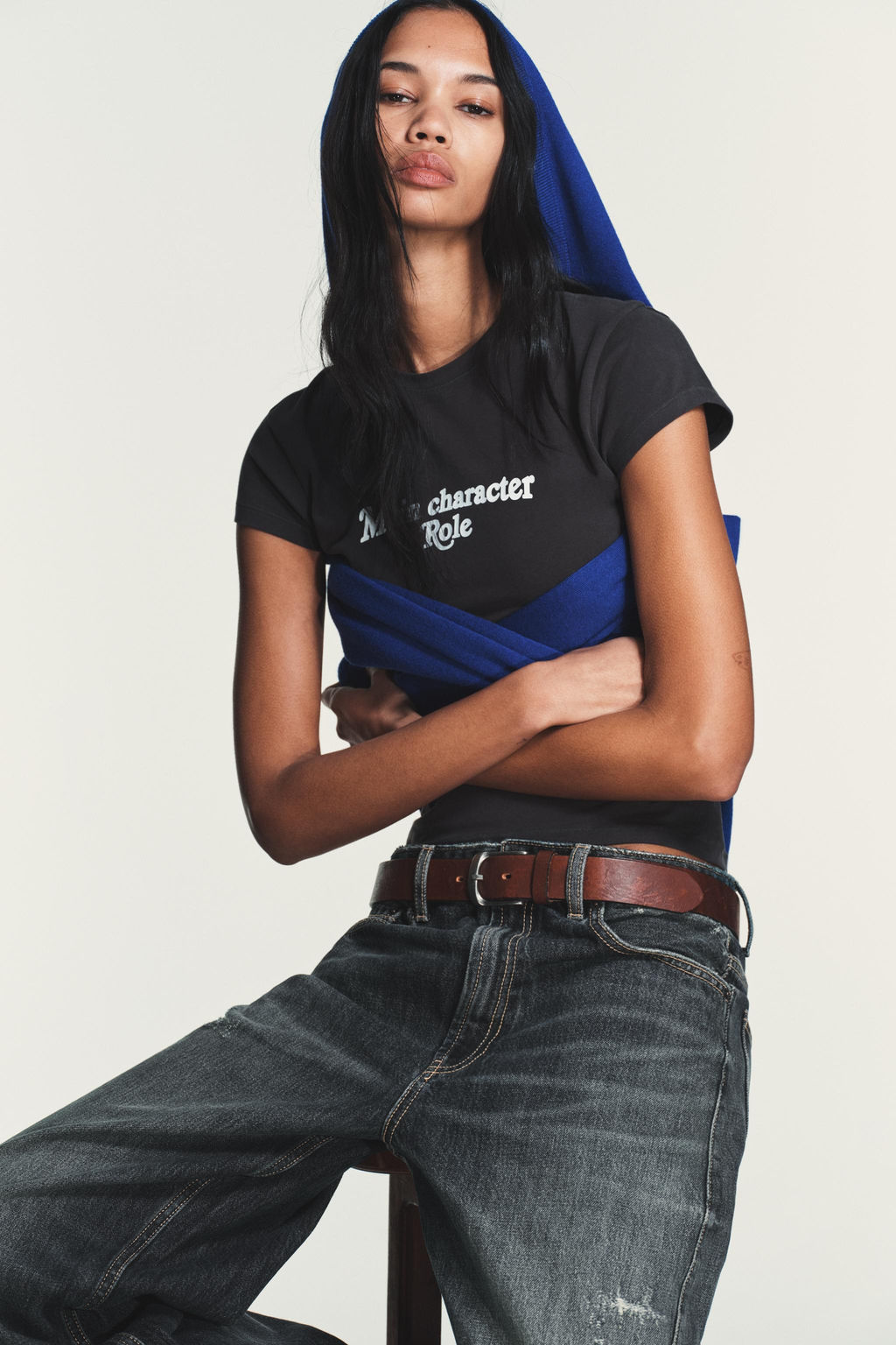 T-SHIRT WITH FRONT SLOGAN - Zara фото 2