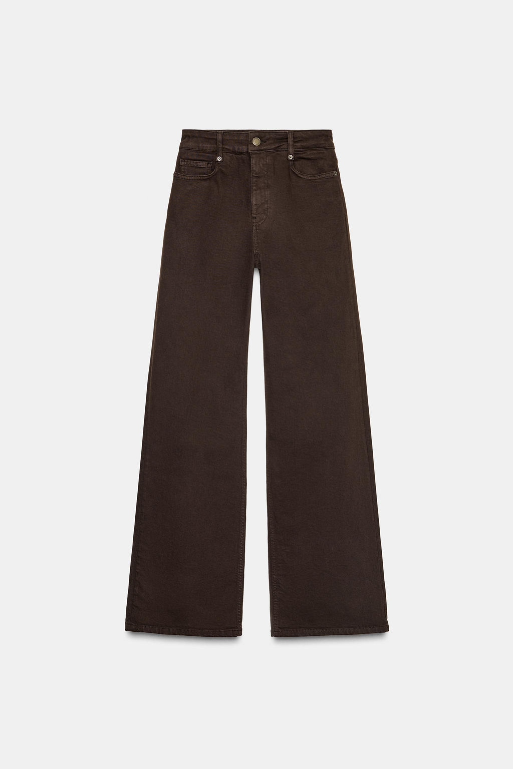 JEANS ZW COLLECTION WIDE LEG TIRO ALTO / Marr?n - Zara фото 5