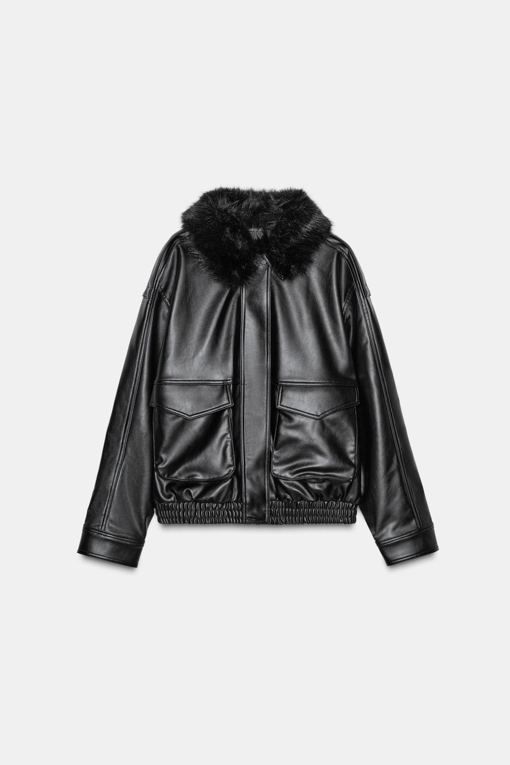 JACKET WITH DETACHABLE FAUX FUR COLLAR - Zara фото 7