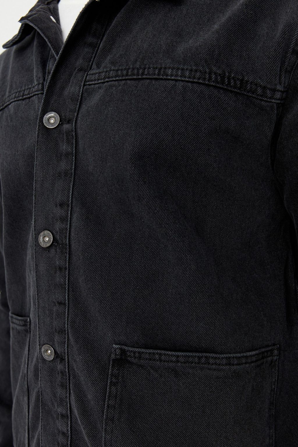 TRENDYOL MAN Siyah Regular Fit Denim Kot Ceket TMNAW23CE00011 - Trendyolmilla фото 4