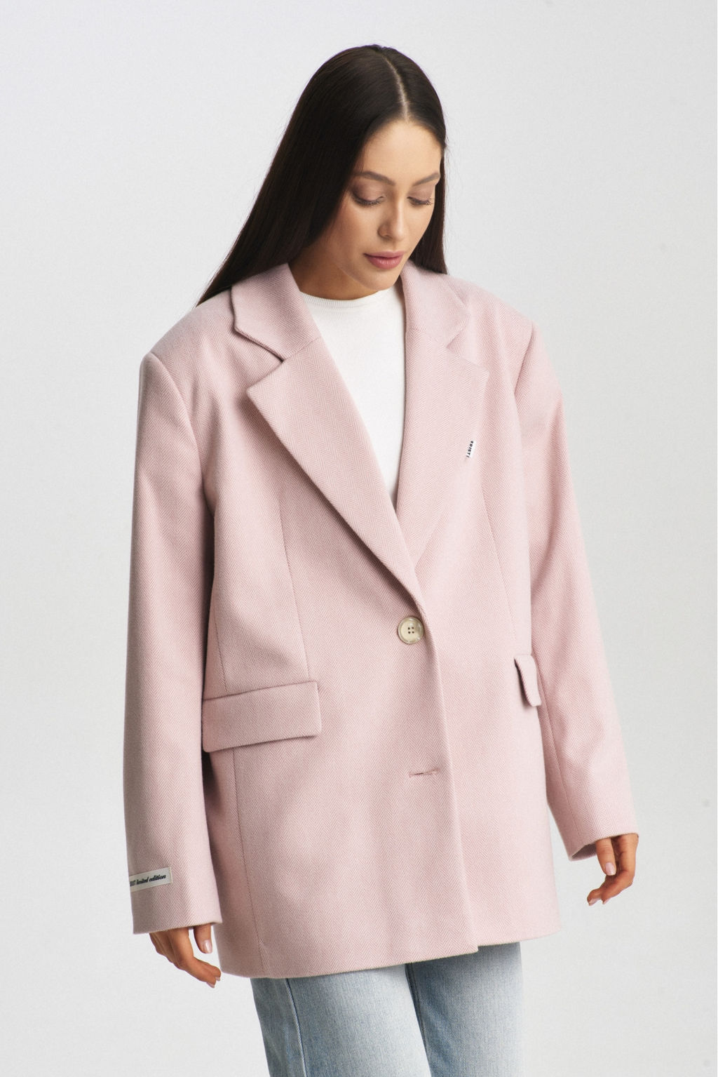 Пальто-жакет "Ёлочка" Pink