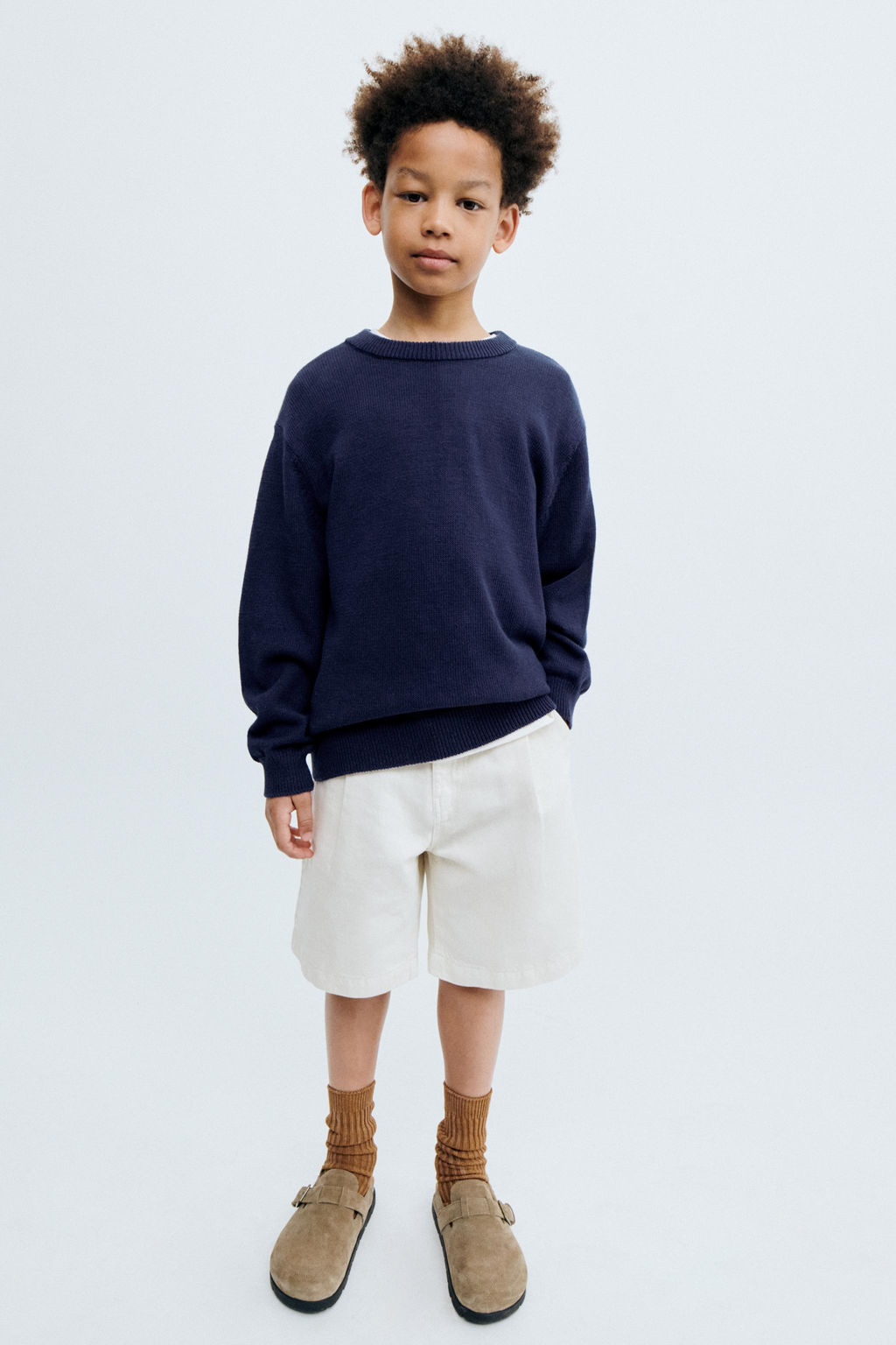 STORIESZ - BERMUDA DENIM PINZAS CON ALGOD?N Y LINO / Crudo - Zara фото 4