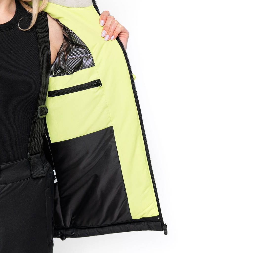 RODOS Утеплённый костюм женский мембрана зима М-218/1 Лайм/Чёрный