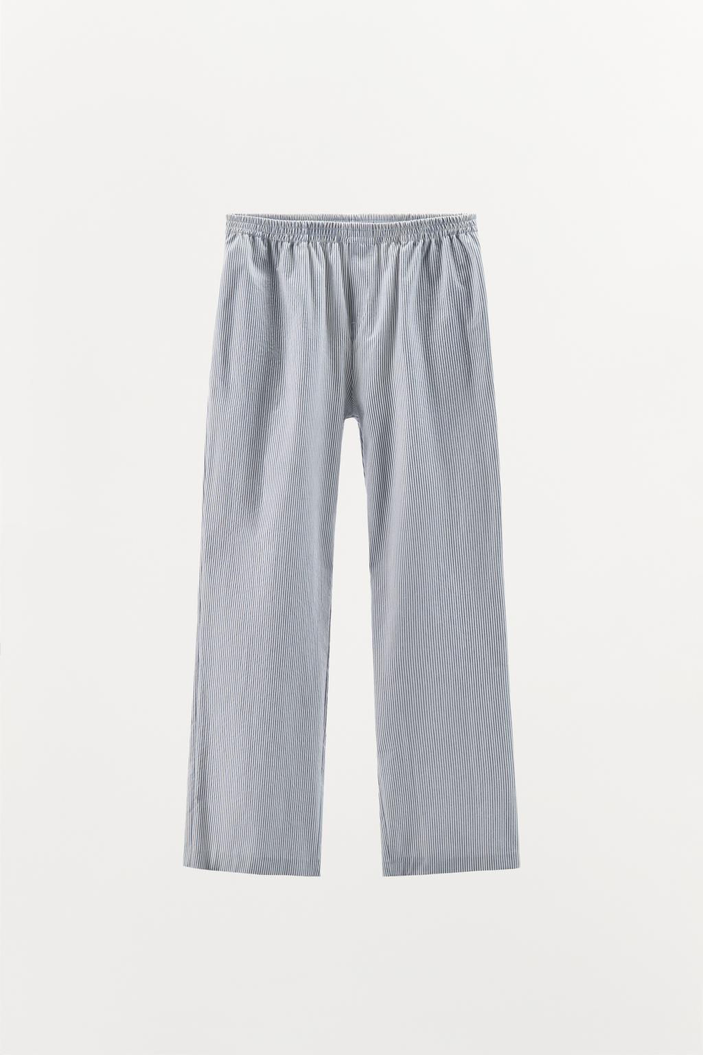 STRIPED PYJAMA STYLE TROUSERS - Zara фото 4