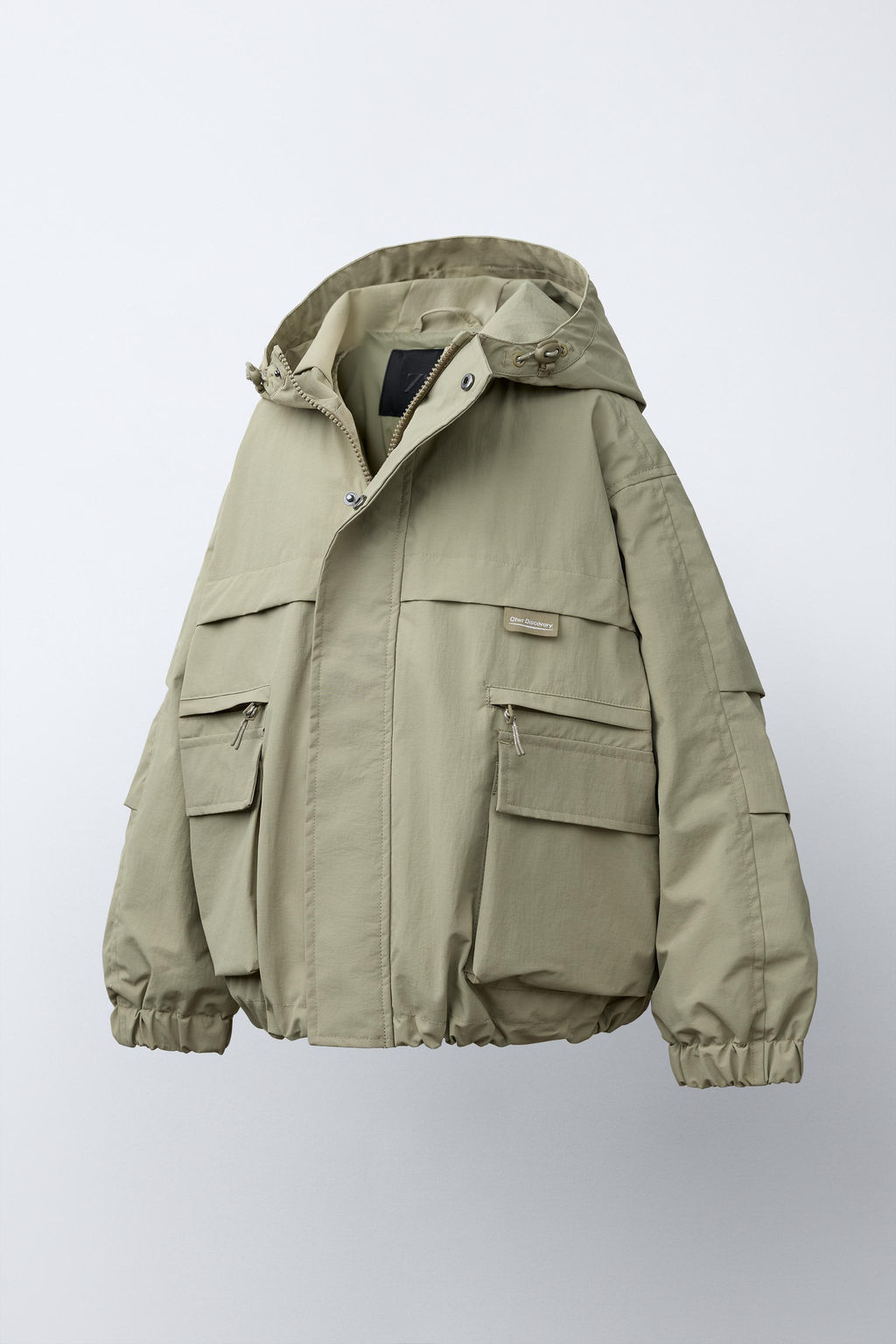 PARKA CORTA BOLSILLOS / Khaki - Zara фото 6