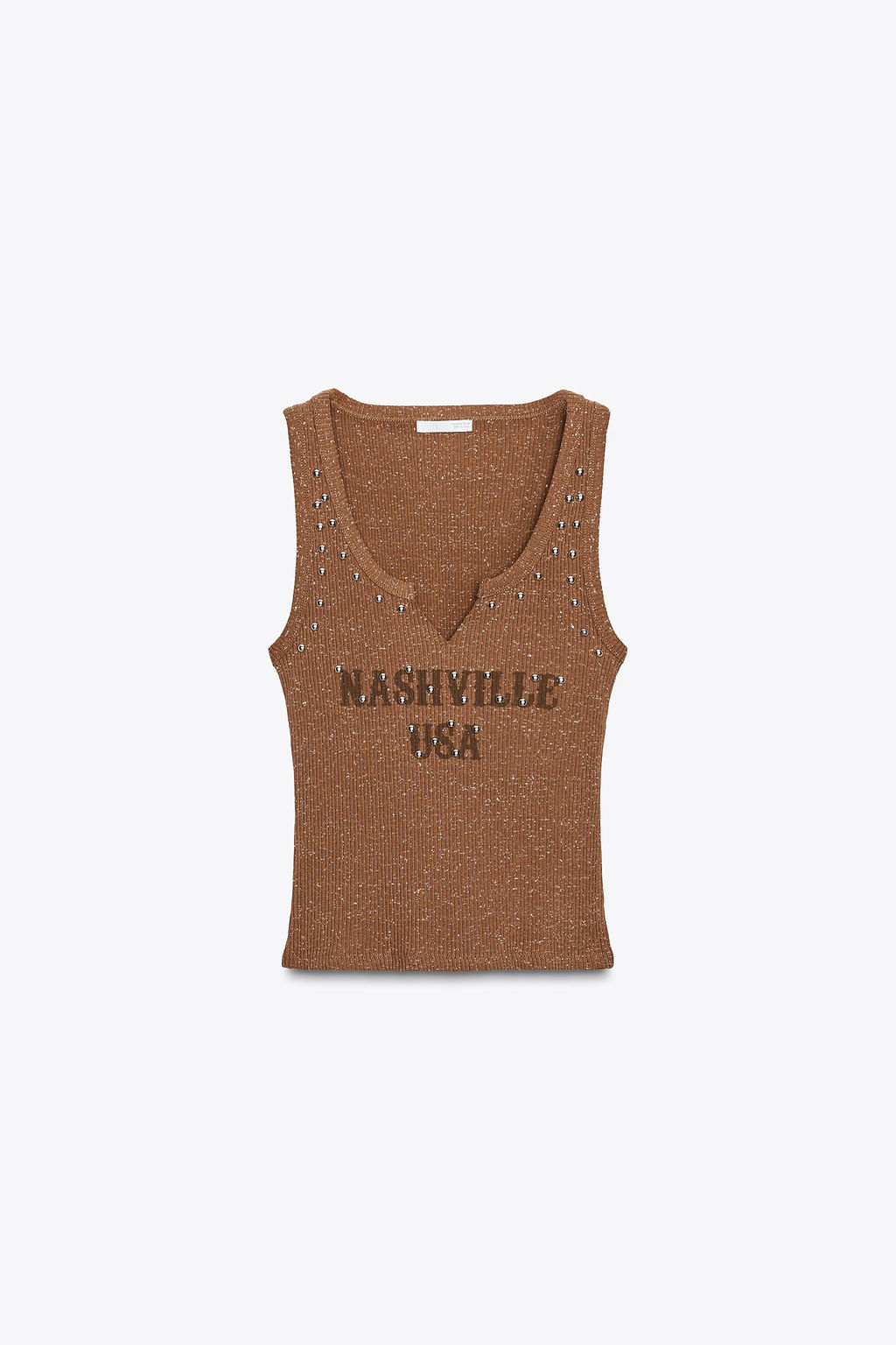 WASHED-EFFECT STUDDED TOP - Zara фото 10
