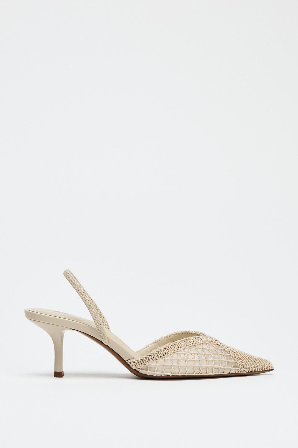 BRAIDED SLINGBACK HEELS - Zara фото 9