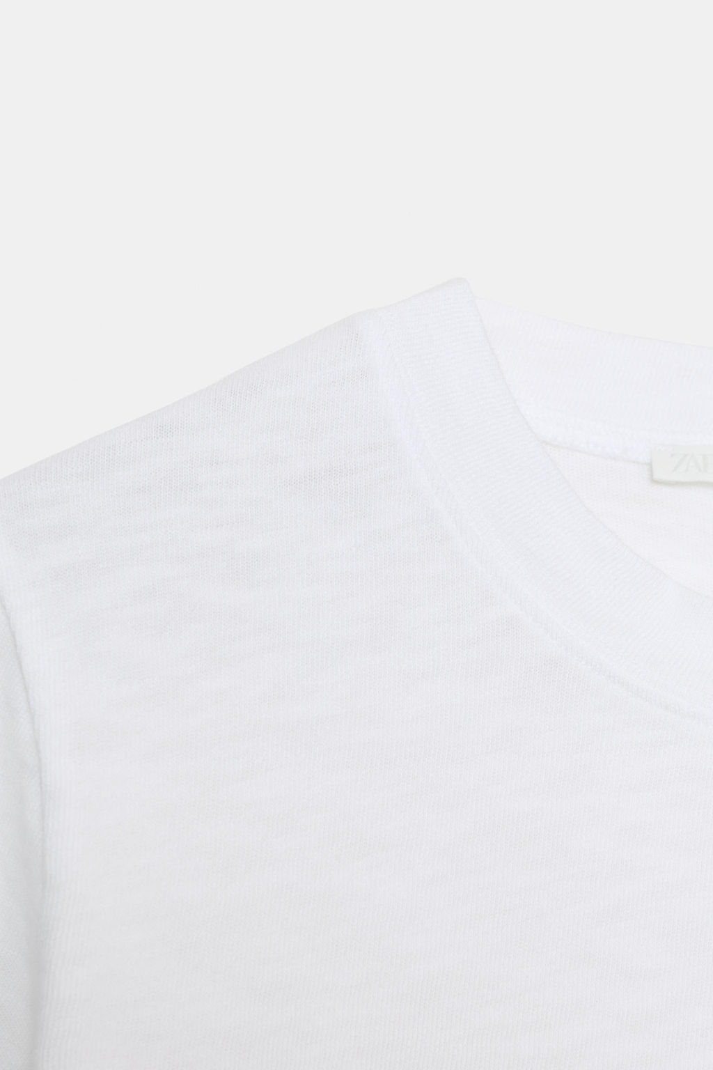 CAMISETA ALGOD?N FLAM? / Blanco - Zara фото 7