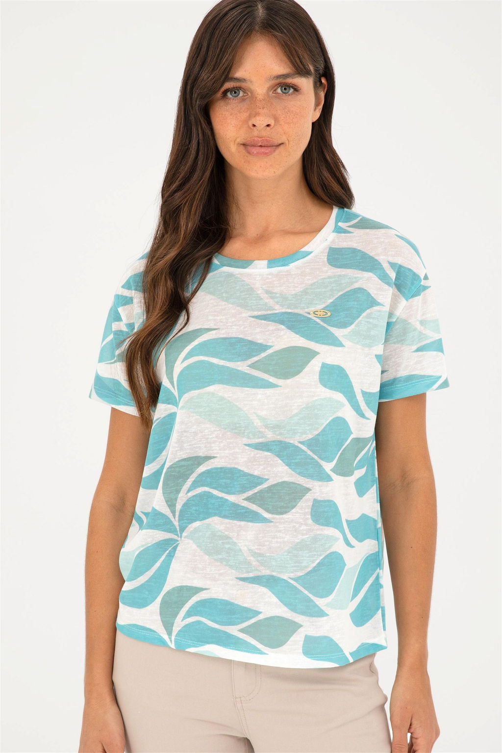 U. S. Polo Assn / Женская мятная футболка с круглым вырезом - U.s. polo assn фото 3