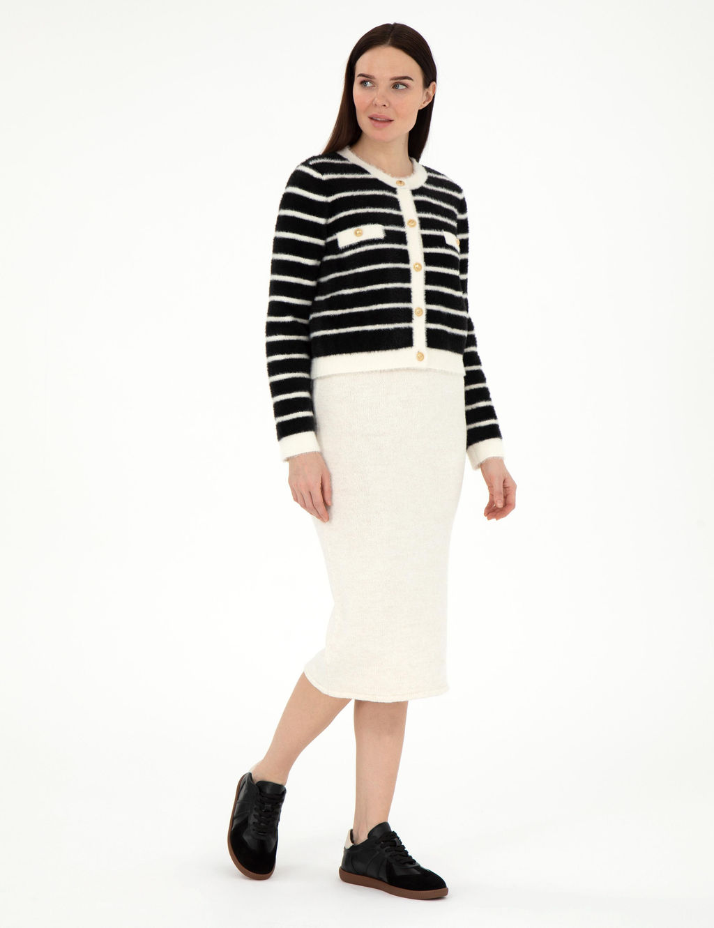 Siyah Crop Top Triko H_rka - Pierre cardin фото 4