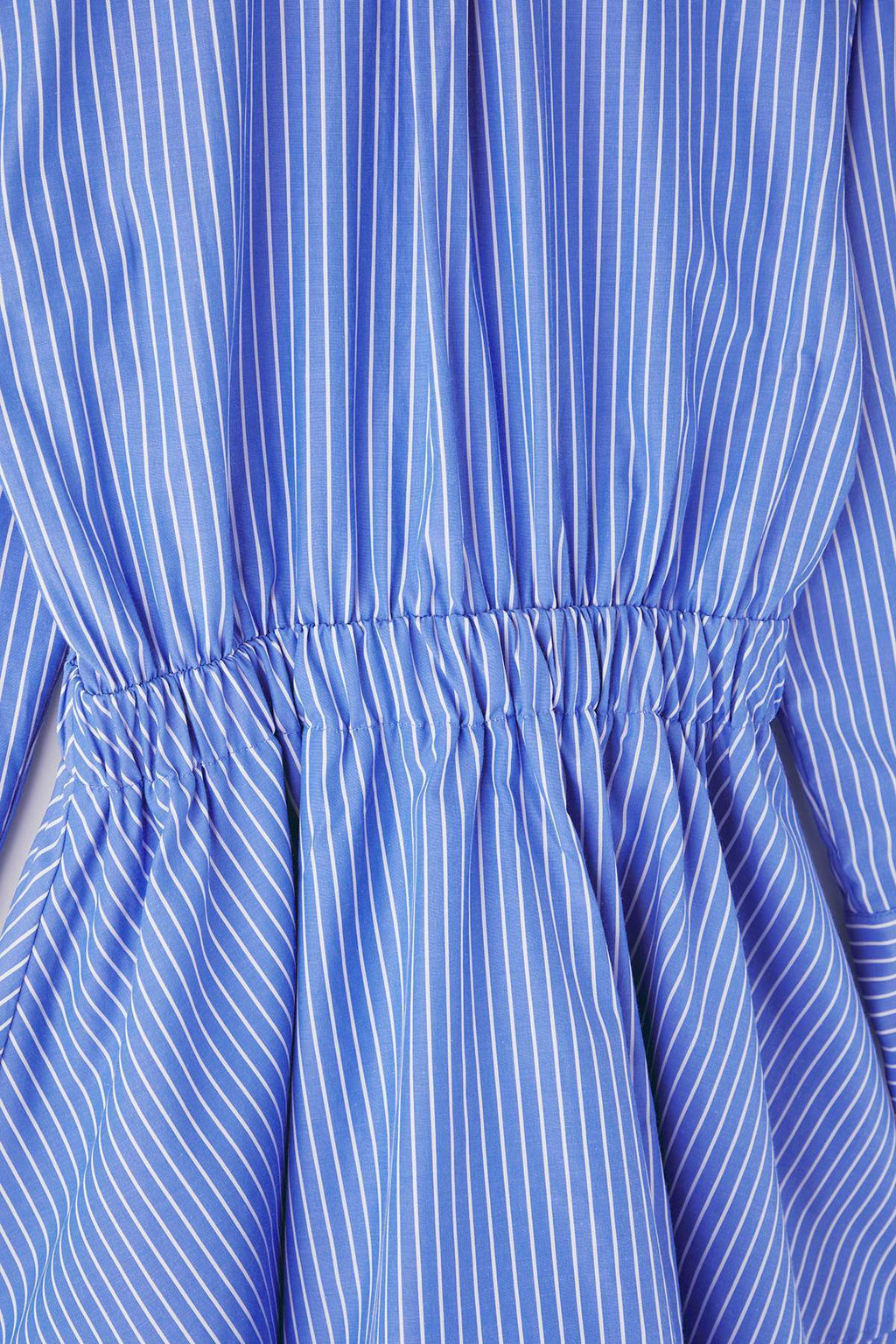 Mavi Cizgili Bel Lastik Detayl? Poplin Dokuma Elbise TWOAW26EL00189 - Trendyolmilla фото 8