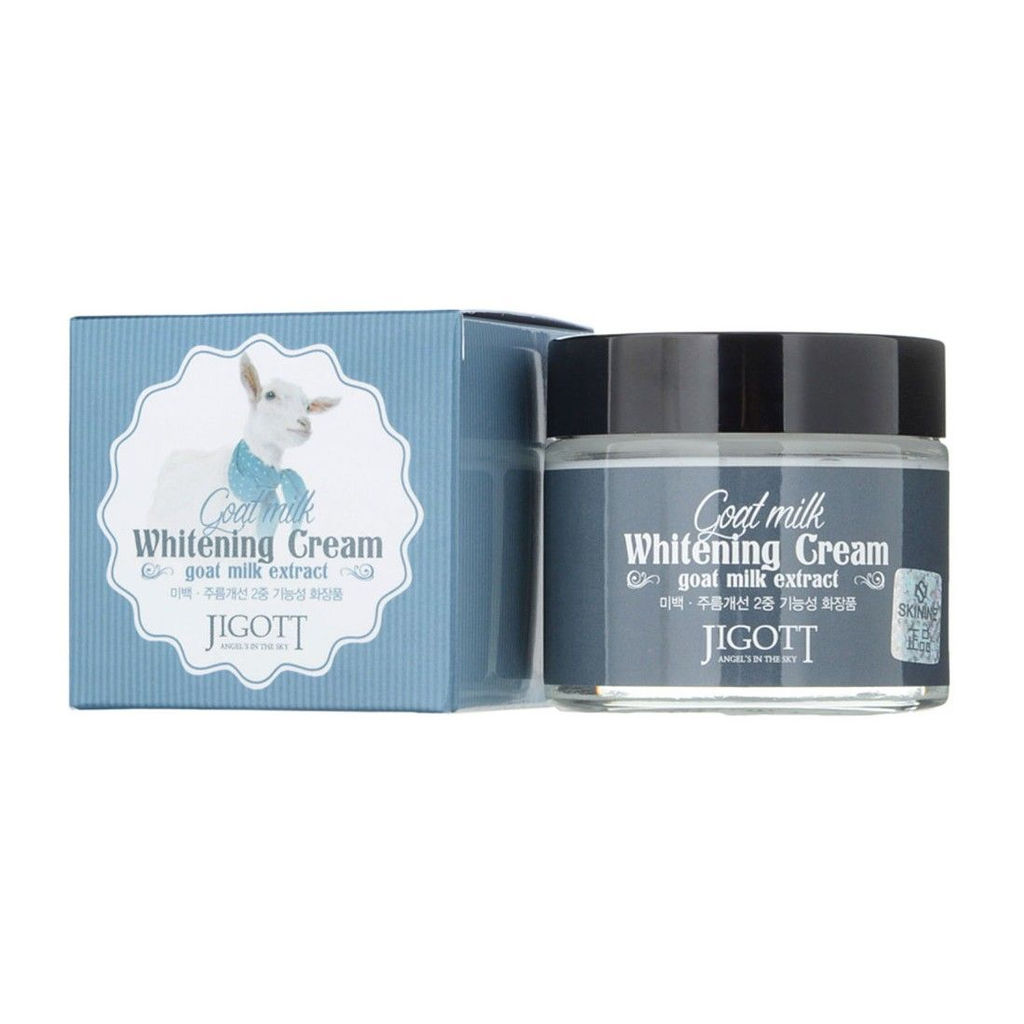 Jigott Крем для лица осветляющий с экстрактом козьего молока / Goat Milk Whitening cream, 70 мл
