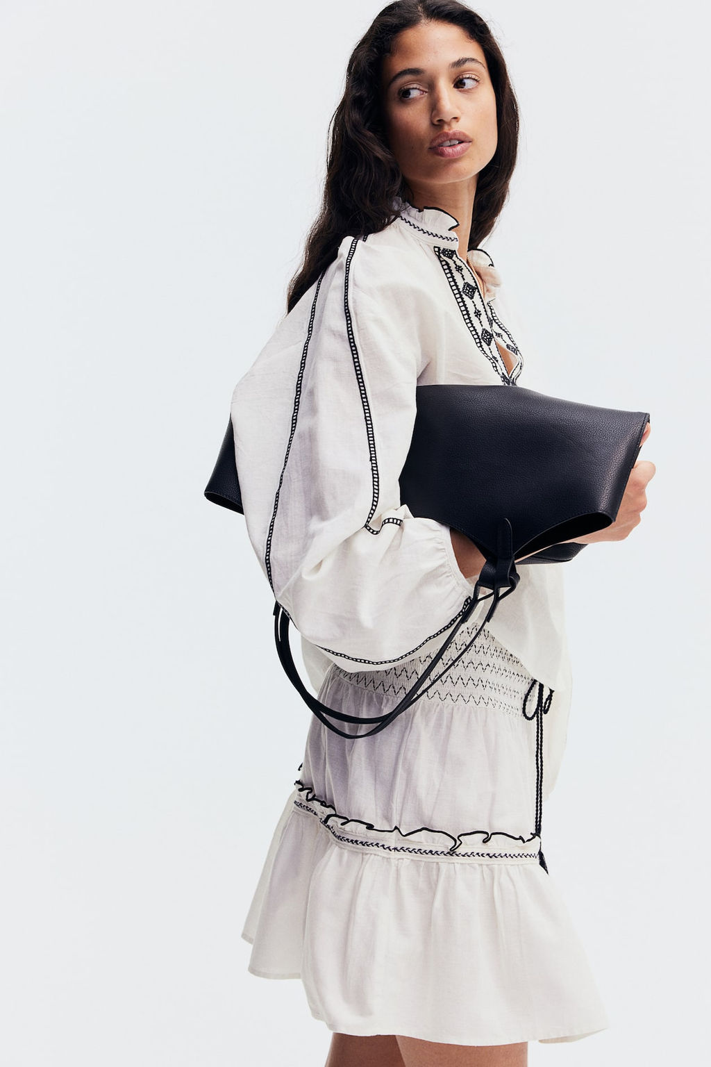 Falda con cintura nido de abeja - H&m фото 4