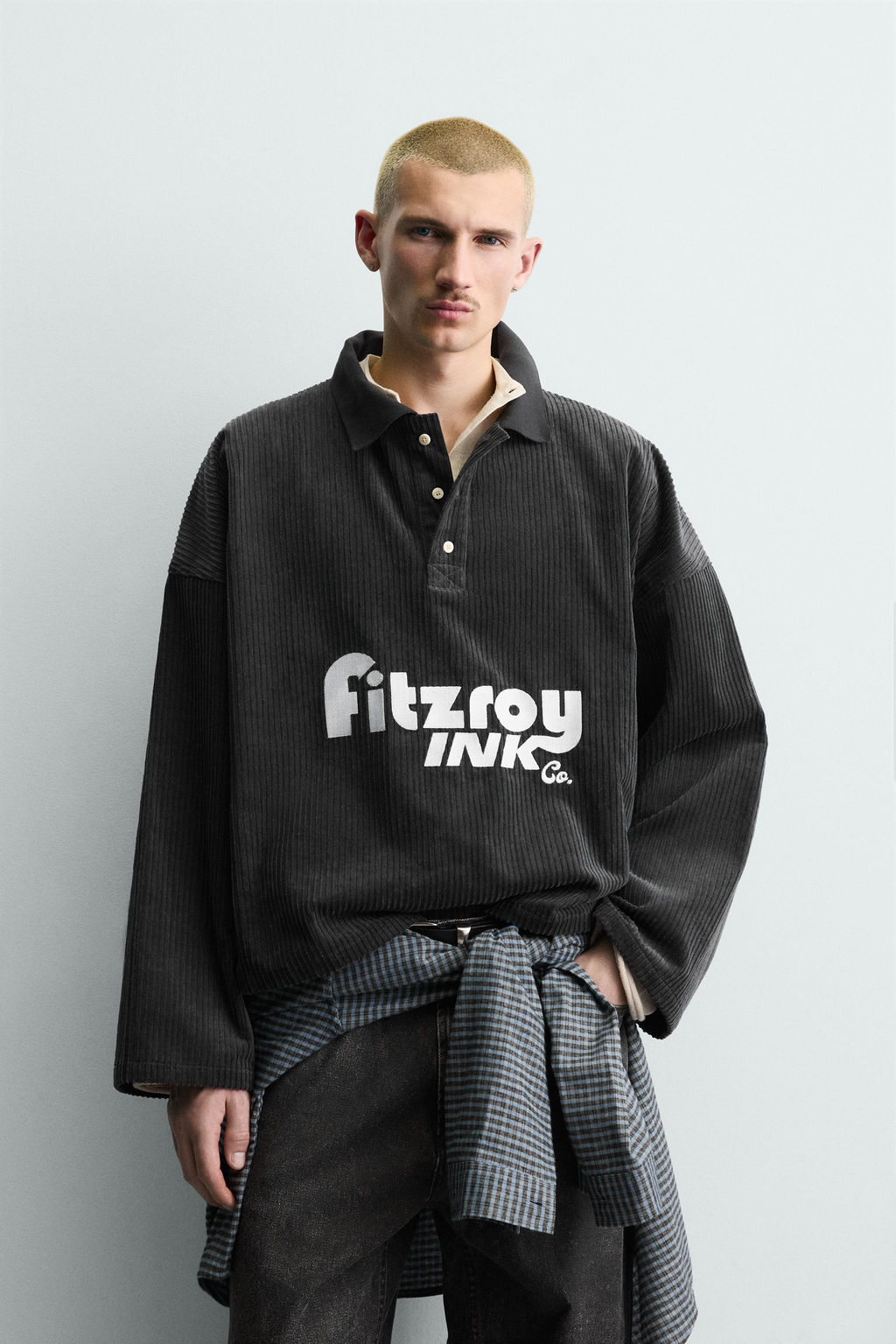 EMBROIDERED CORDUROY POLO SHIRT