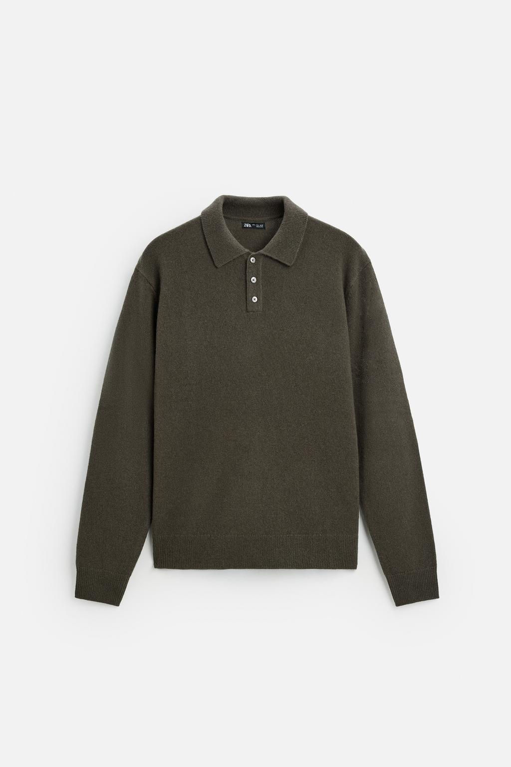 WOOL KNIT POLO SHIRT - Zara фото 6