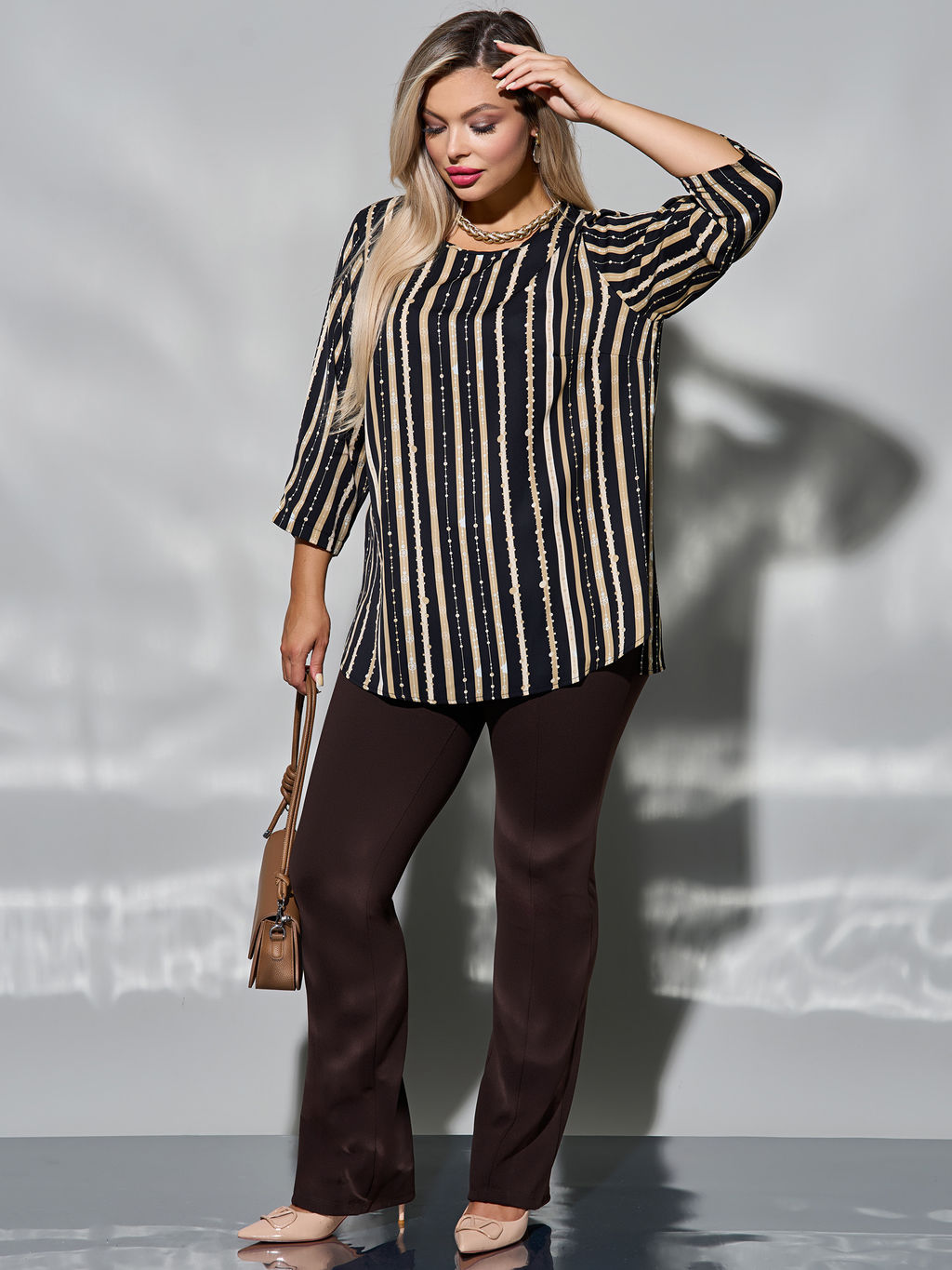 Блузка 0220-1 фиалковый - Dora фото 66