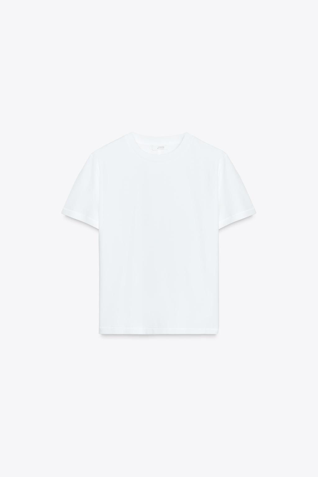 MERCERISED COTTON T-SHIRT - Zara фото 5