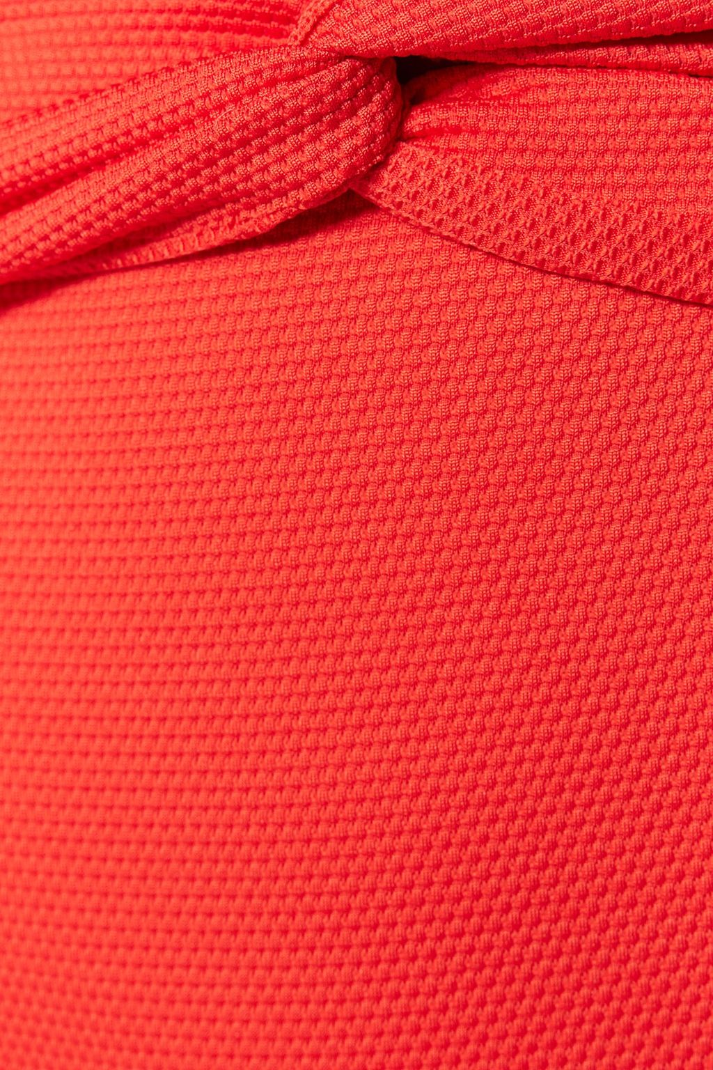 K?rm?z? Dugumlu Dokulu Yuksek Bel Normal Paca Bikini Alt? TBESS23BA00172