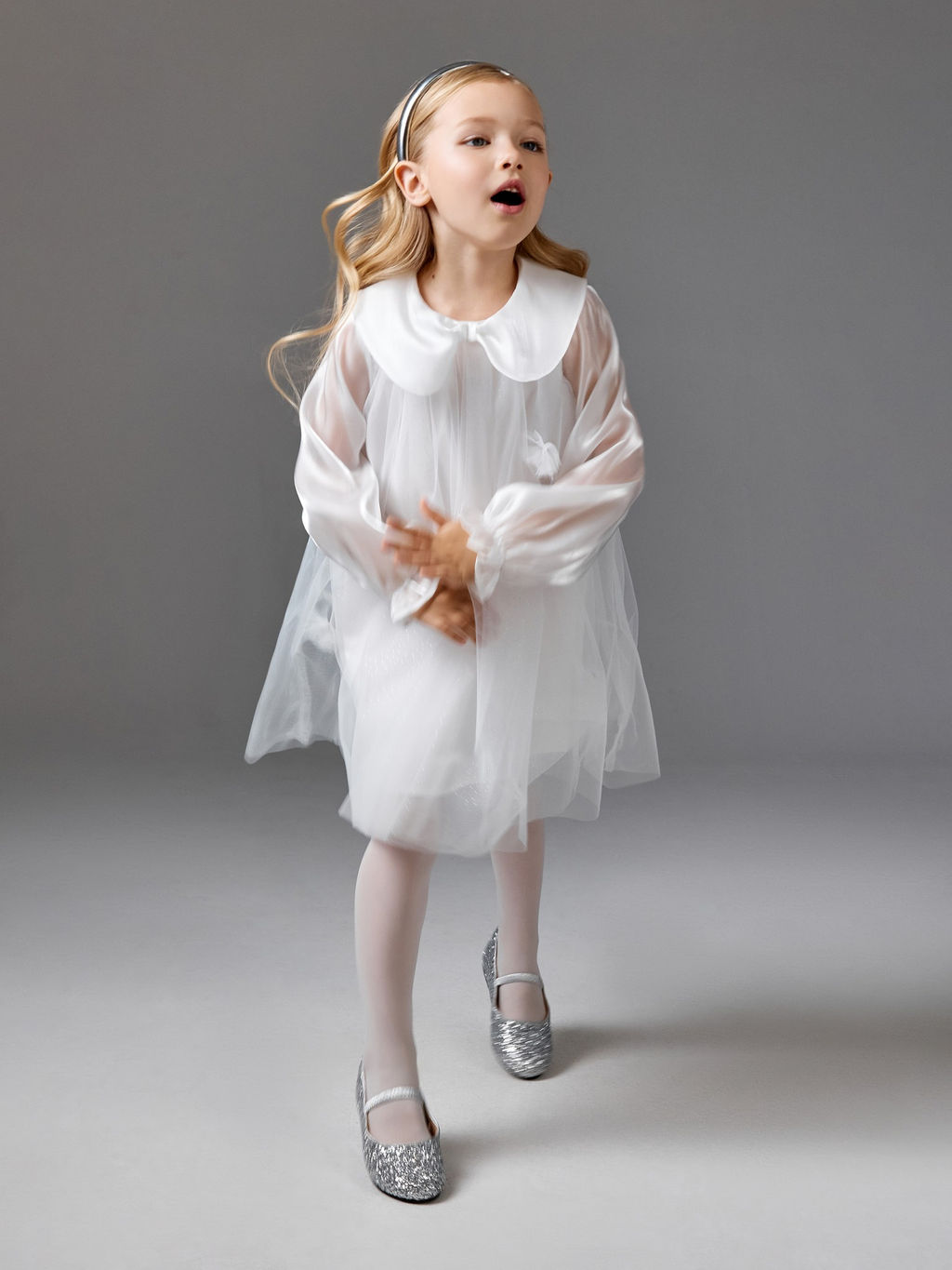 ACOOLA / Платье детское для девочек Eleya молочный  фото 3