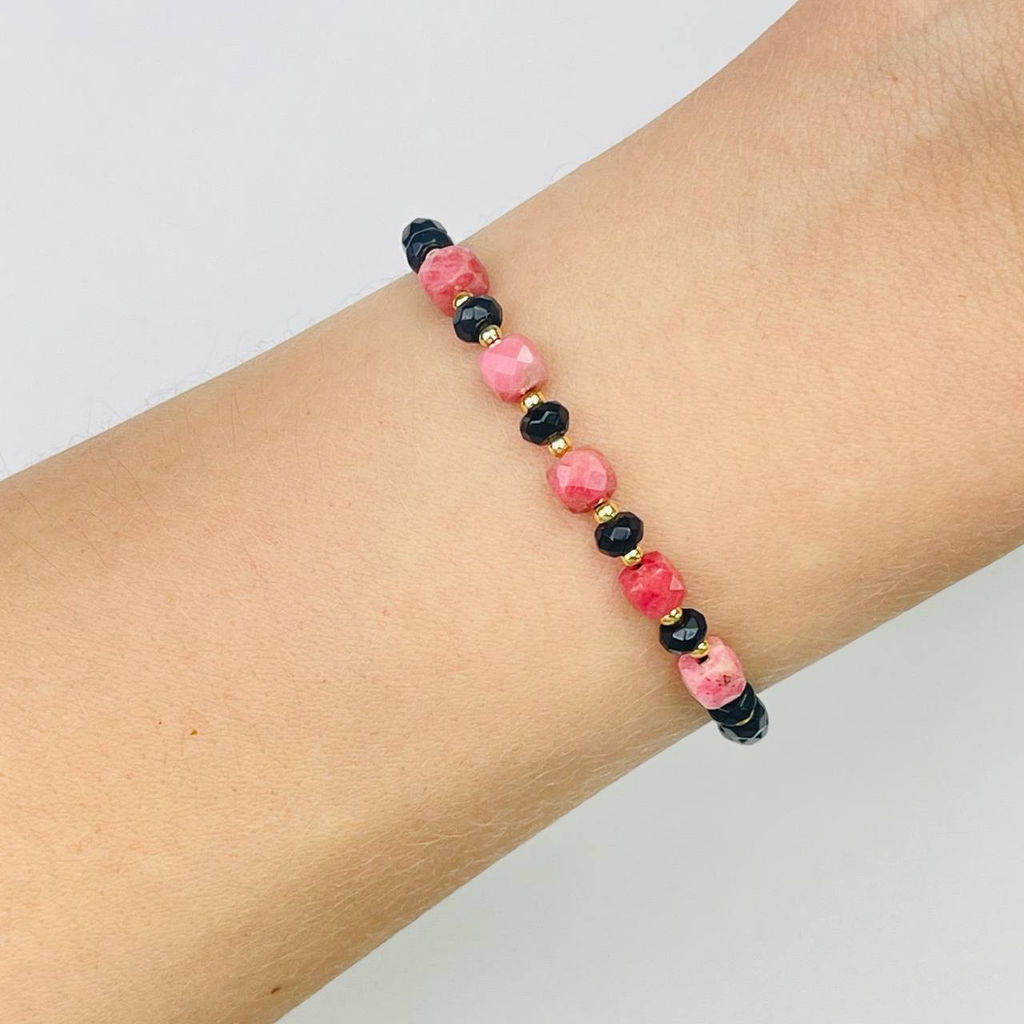 Браслет из Агата и Родонита - Радуга самоцветов фото 2