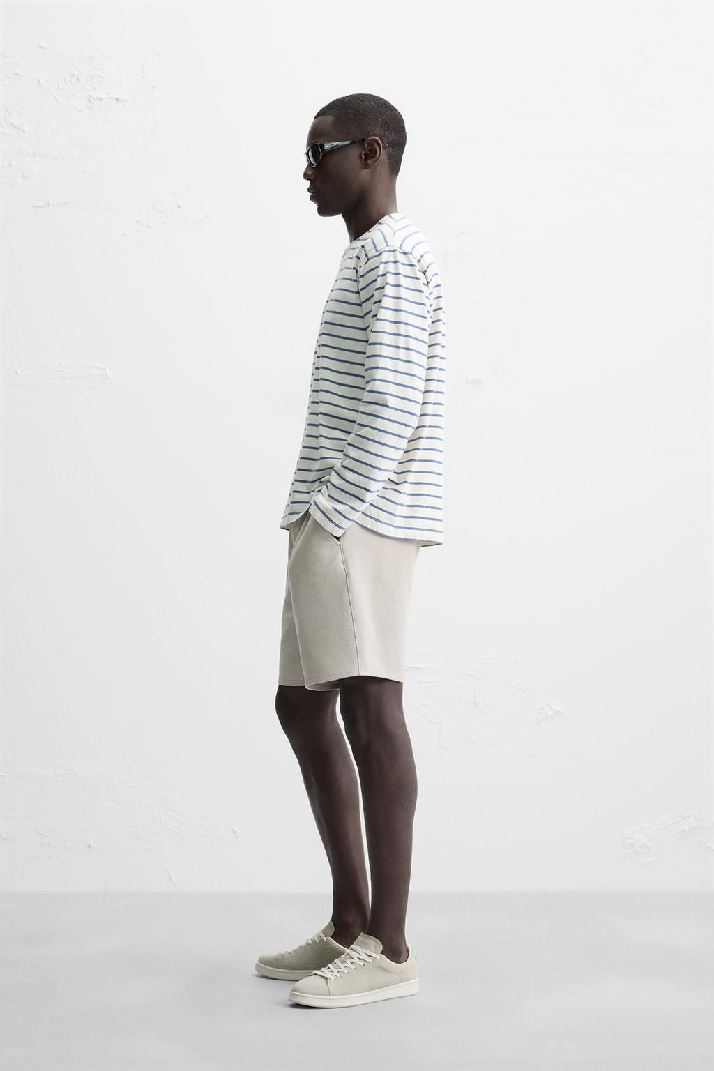 TEXTURED COMFORT BERMUDA SHORTS - Zara фото 13