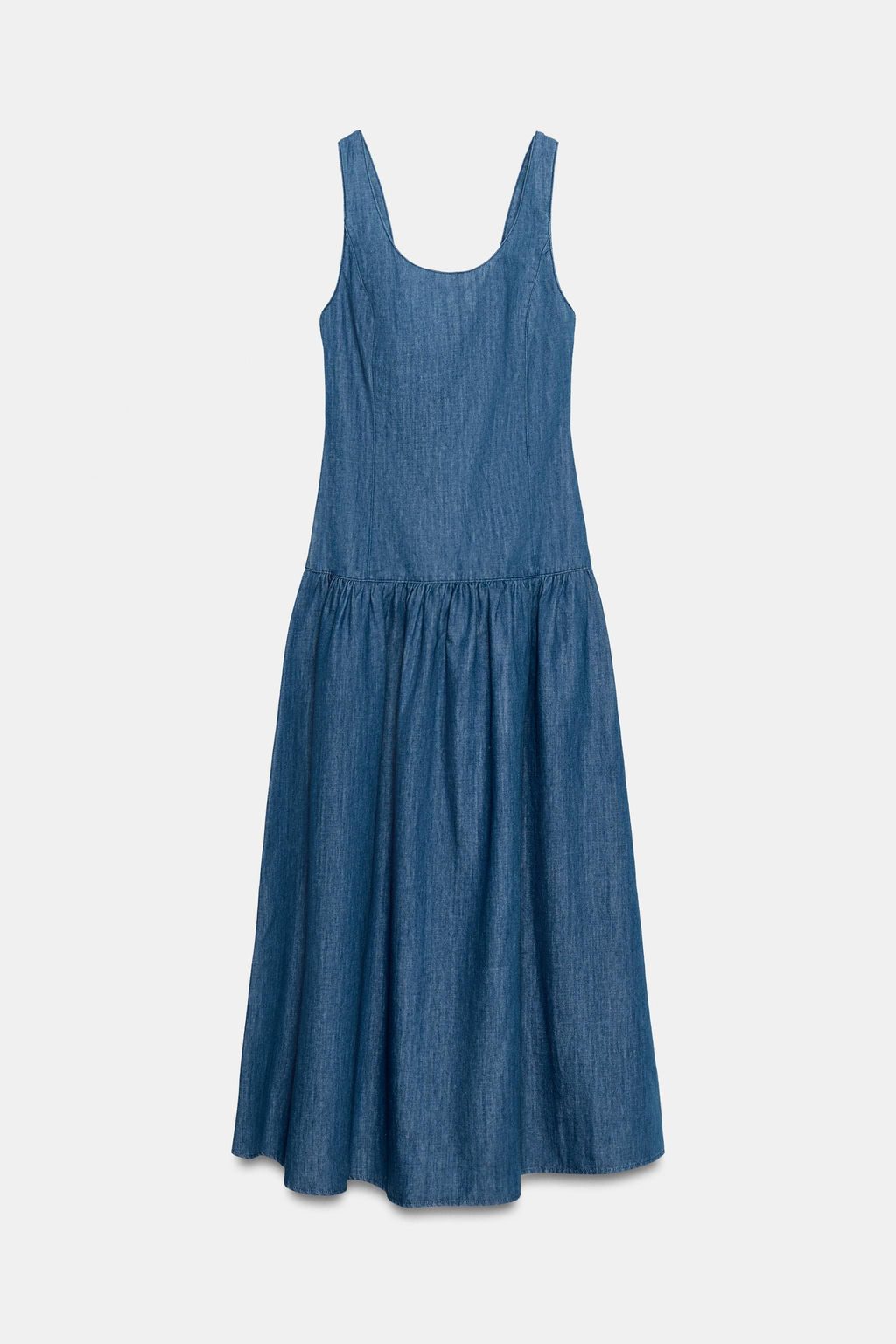 VESTIDO MIDI FALDA CAPA / Azul - Zara фото 8