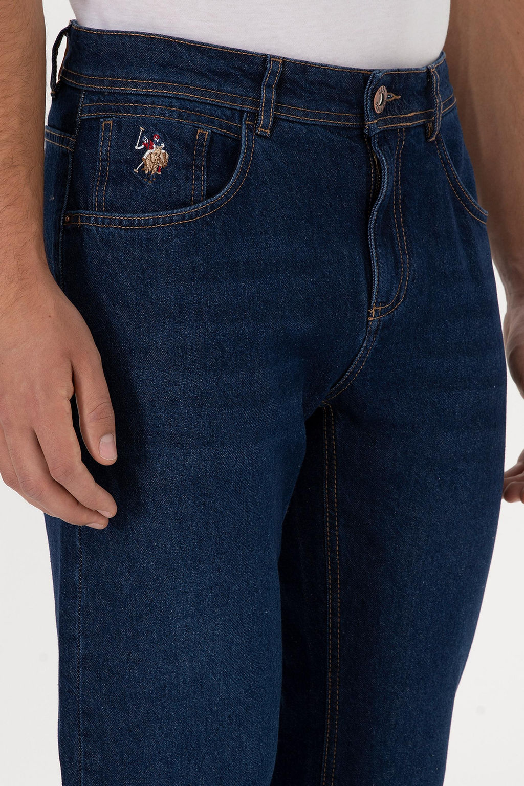 Erkek Koyu Mavi Straight Fit Jean Pantolon - U.s. polo assn фото 5