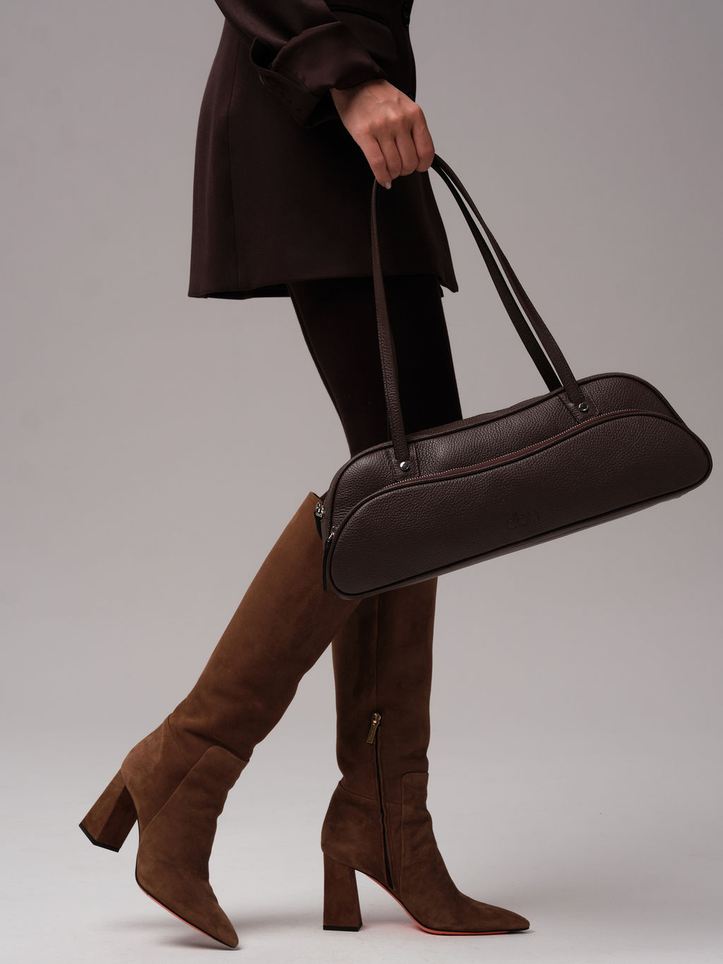 Кожаная сумка Roxy DBR 31186 коричневый торф  фото 6