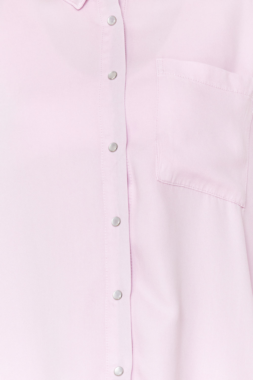 Pembe Oversize %100 Tencel Denim Gomlek TWOSS24GO00142